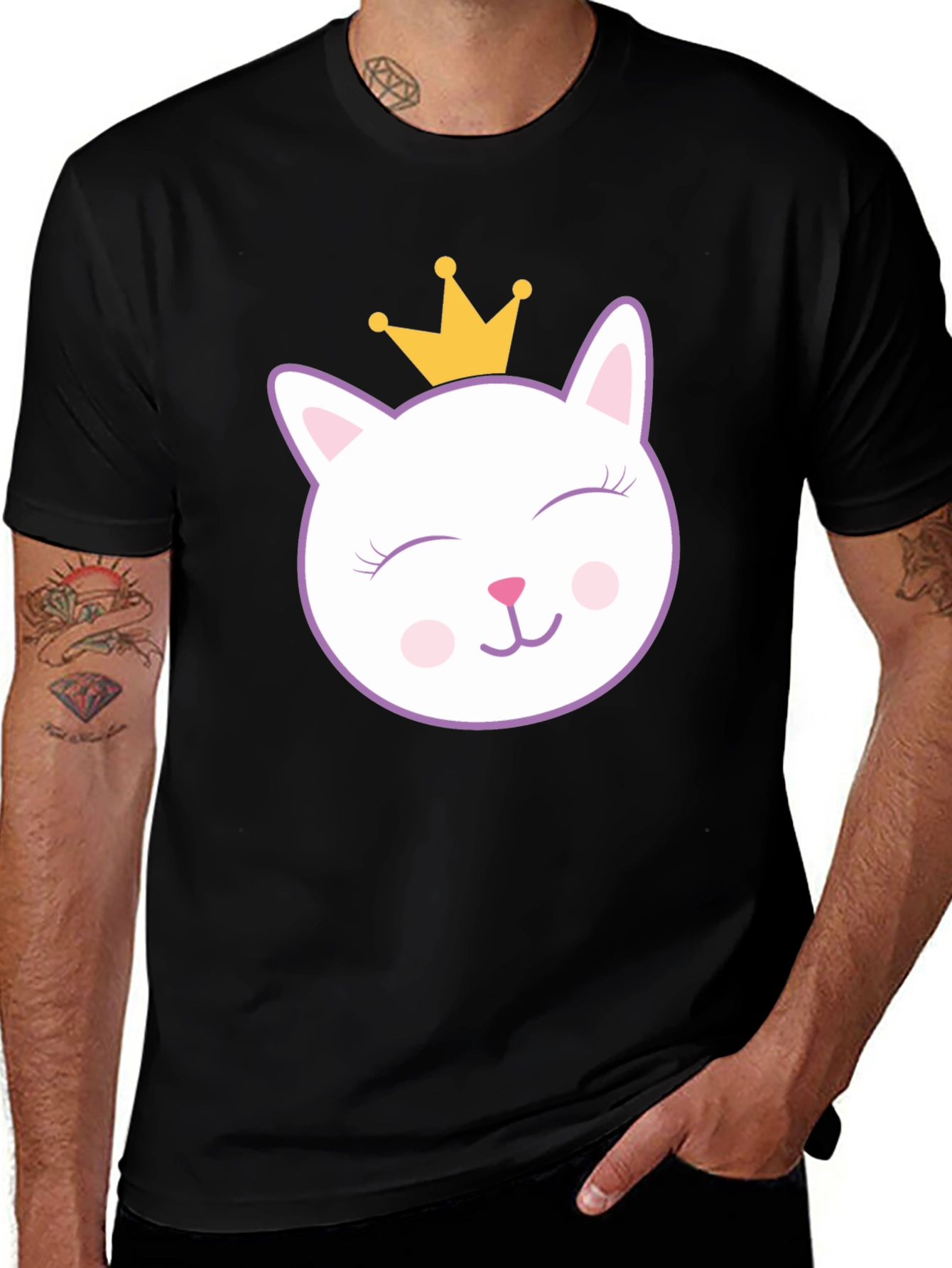Cute Cat Princess Graphic T-Shirt