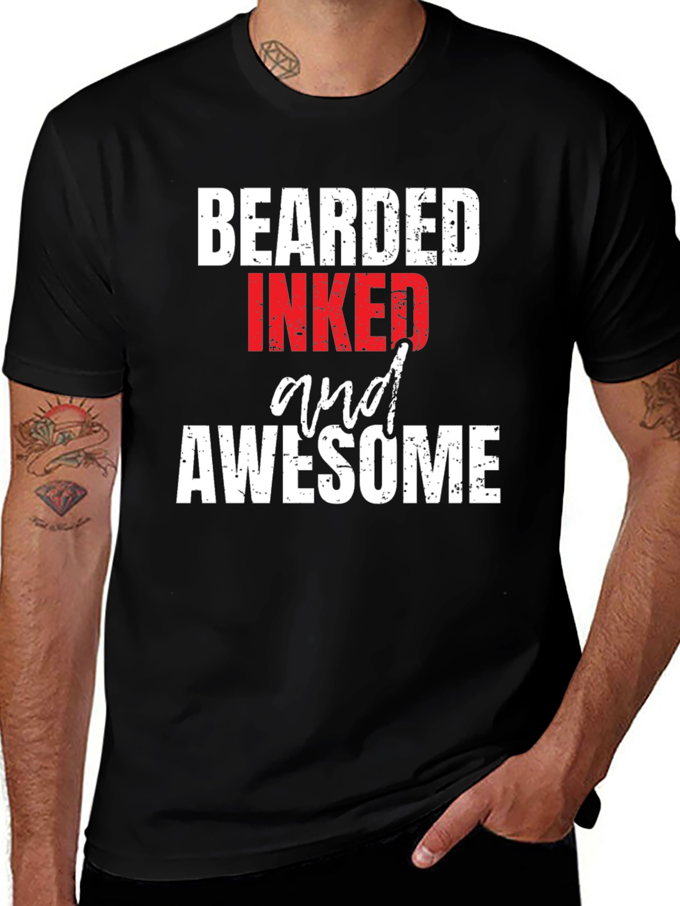 Variant 8 of Bearded Inked and Awesome Graphic T-Shirt