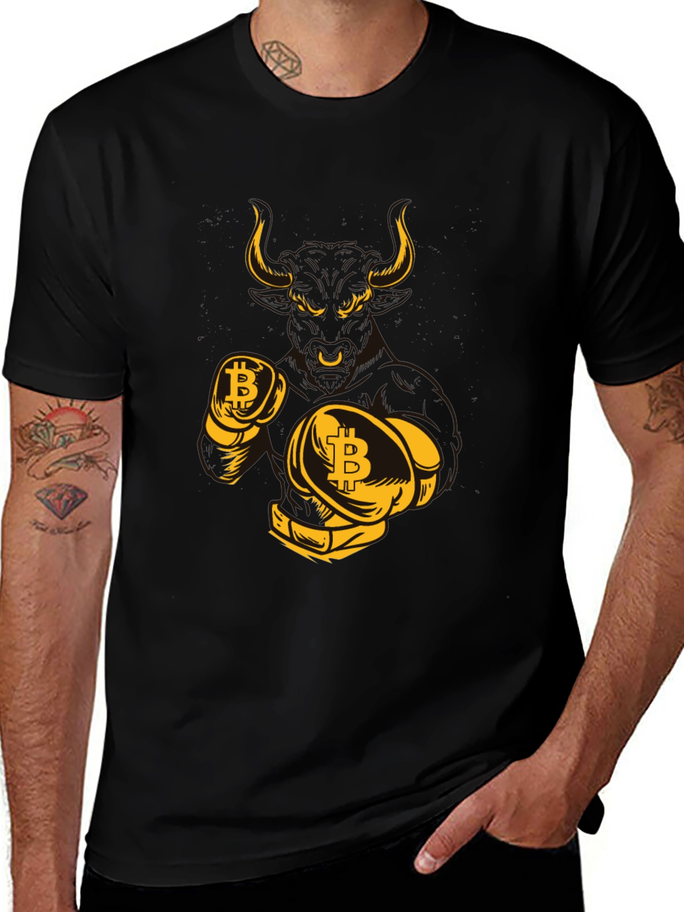 Bitcoin Bull Boxer T-Shirt - Crypto Currency