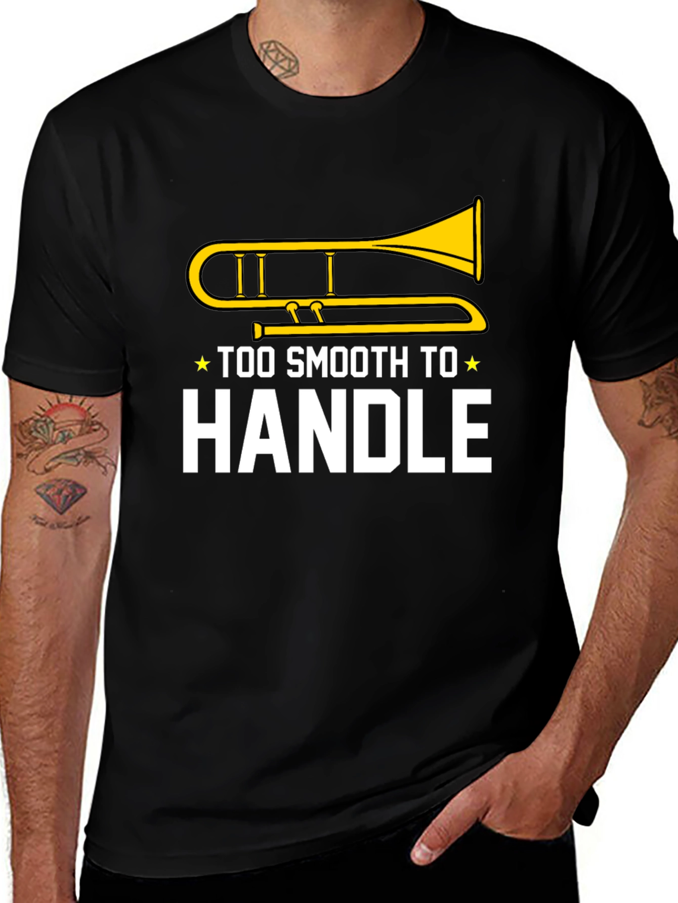 Variant 9 of Too Smooth To Handle Trombone Graphic Tee