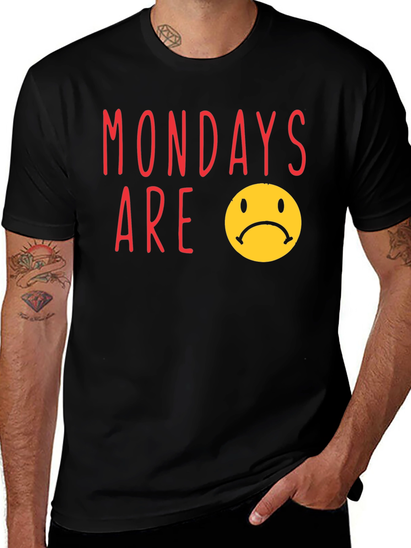 Variant 6 of Mondays are Sad T-Shirt - Men's Black Tee