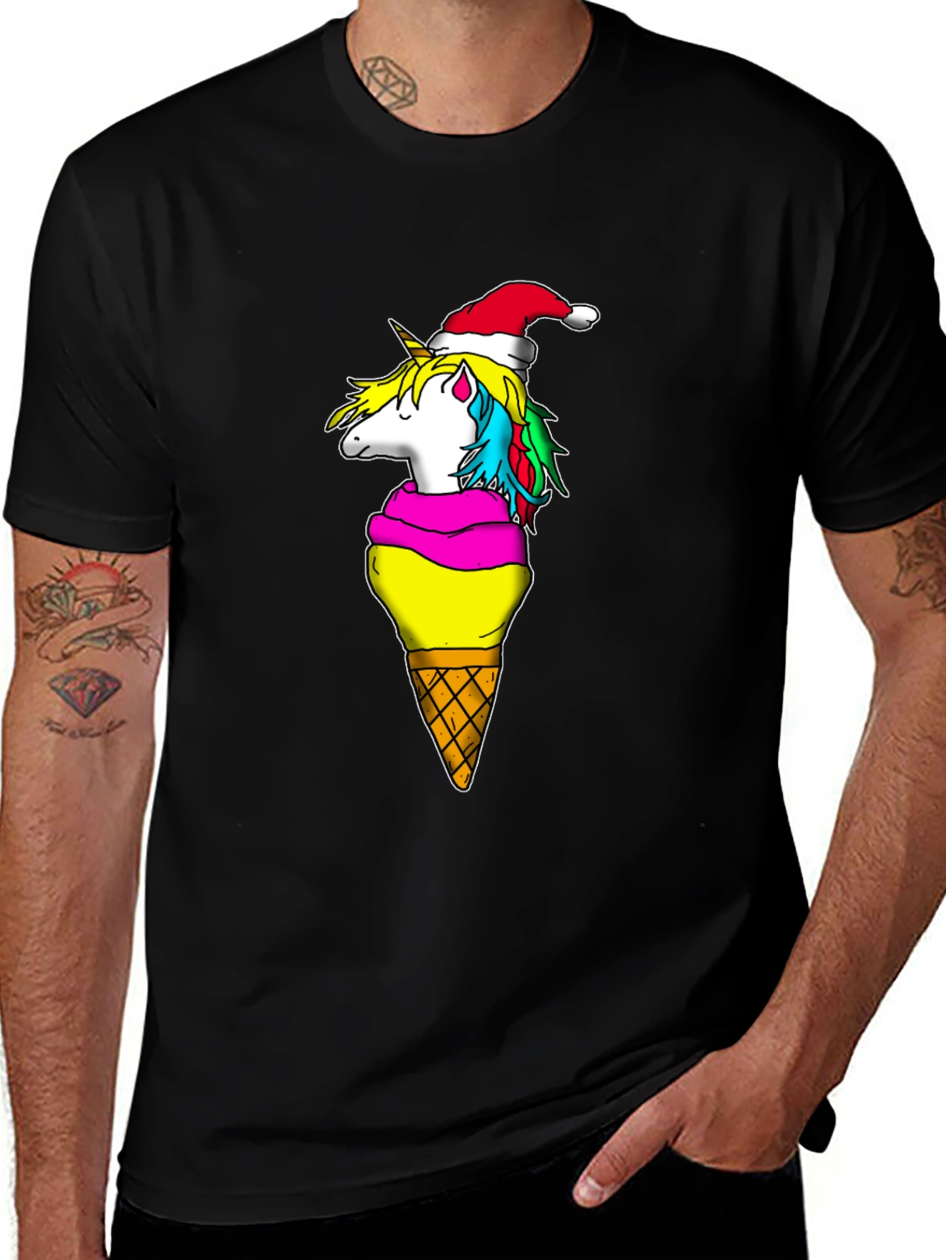 Variant 29 of Unicorn Ice Cream Cone Christmas T-Shirt