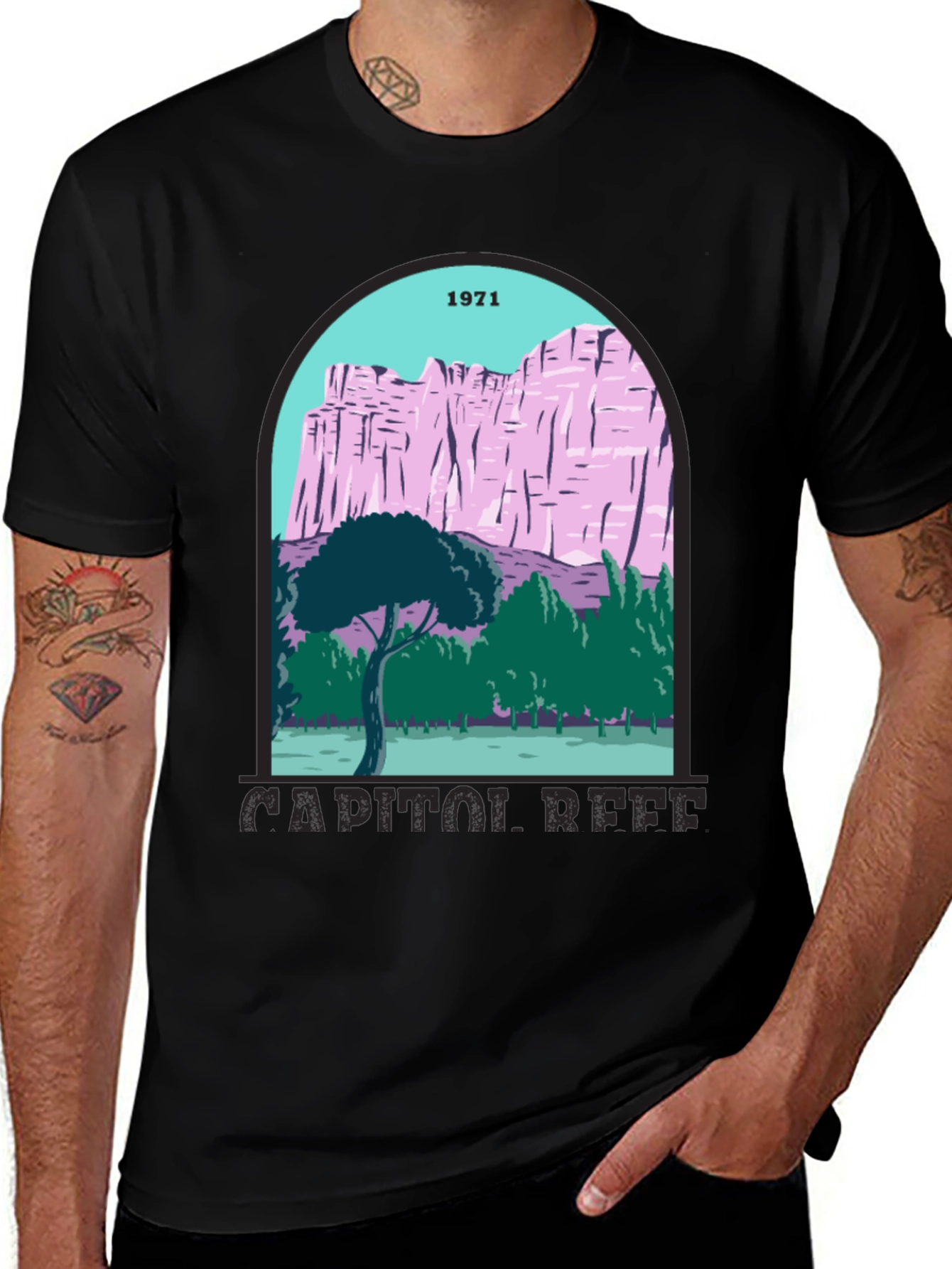 Variant 5 of Capitol Reef Graphic Tee - Retro National Park T-Shirt