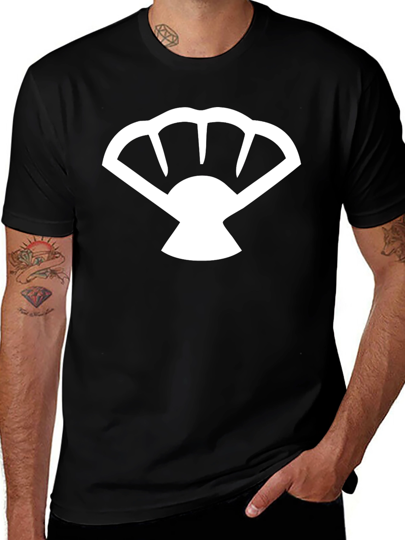 Variant 6 of Fan Graphic T-Shirt - Black Cotton Tee