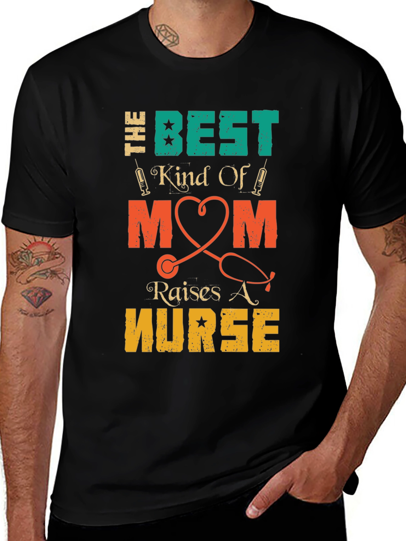 Variant 8 of Best Kind of Mom Raises a Nurse T-Shirt