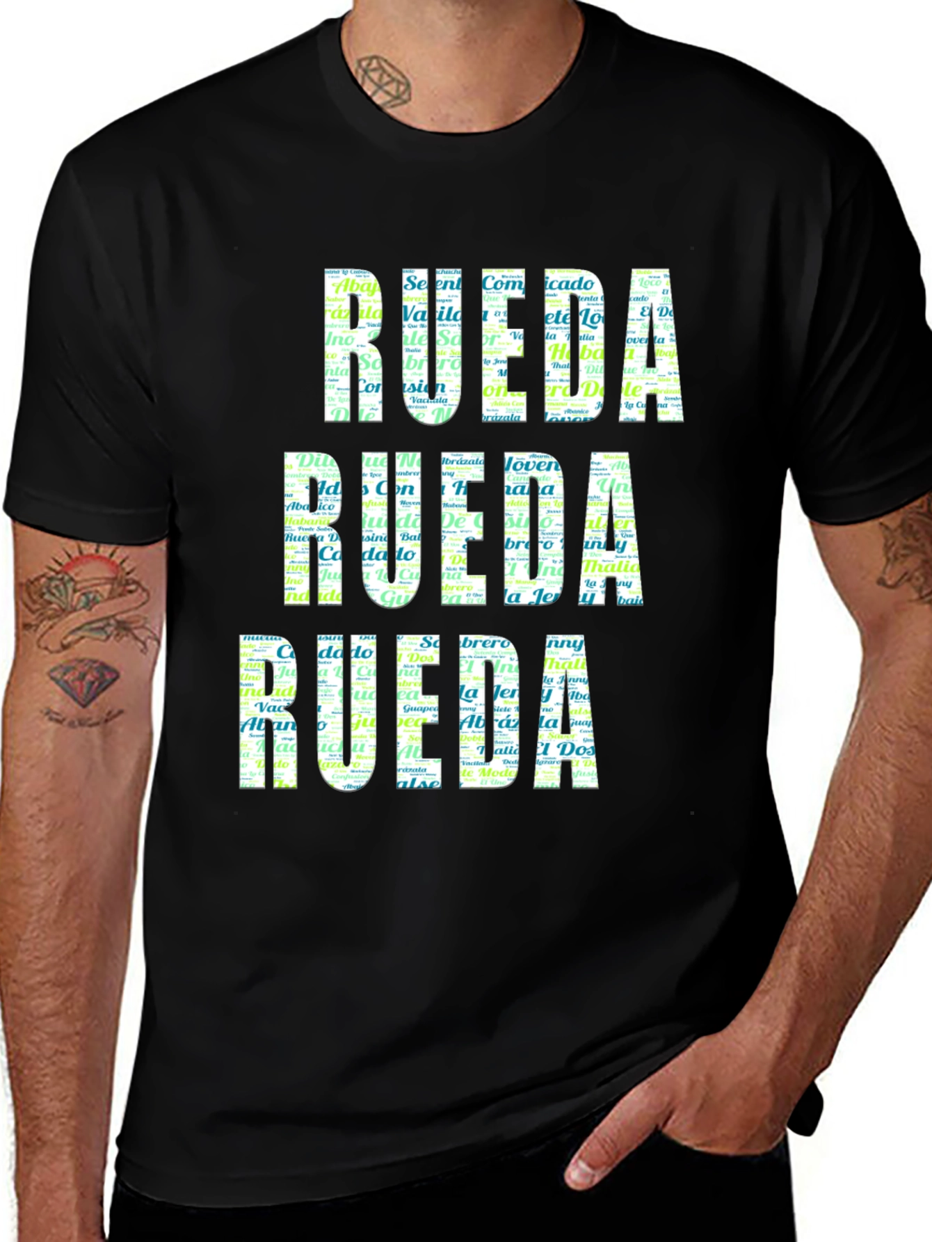 Variant 8 of Rueda Word Art Graphic T-Shirt
