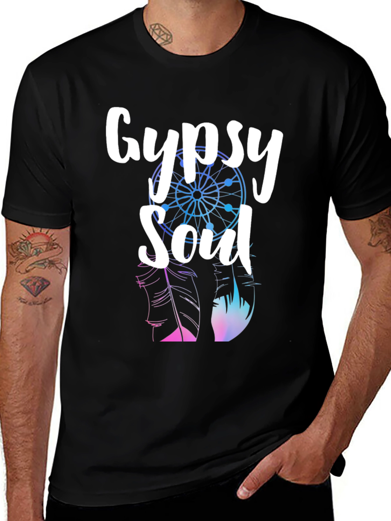 Gypsy Soul Graphic T-Shirt - Black