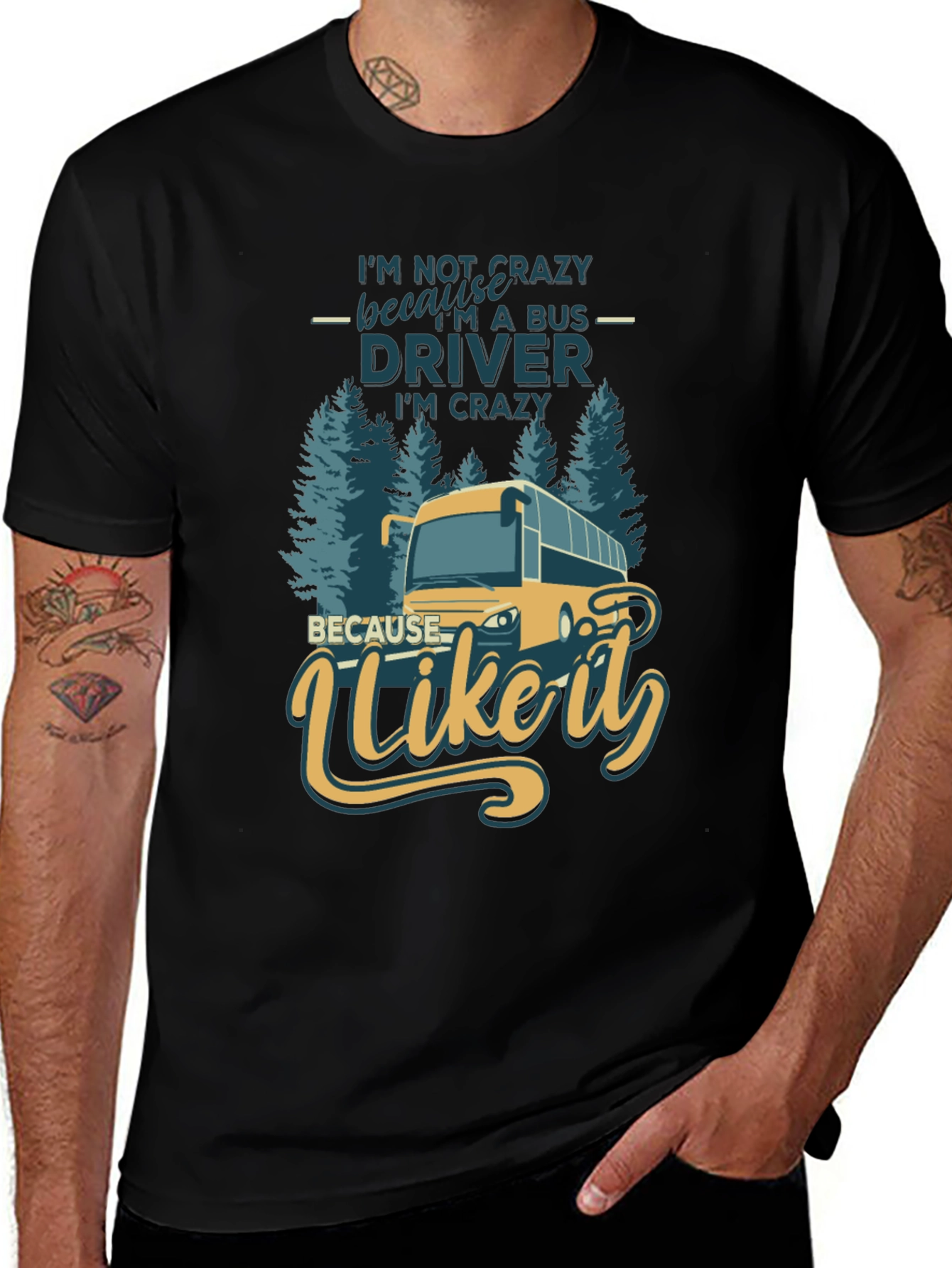 Variant 16 of Crazy Bus Driver T-Shirt - Novelty Graphic Tee