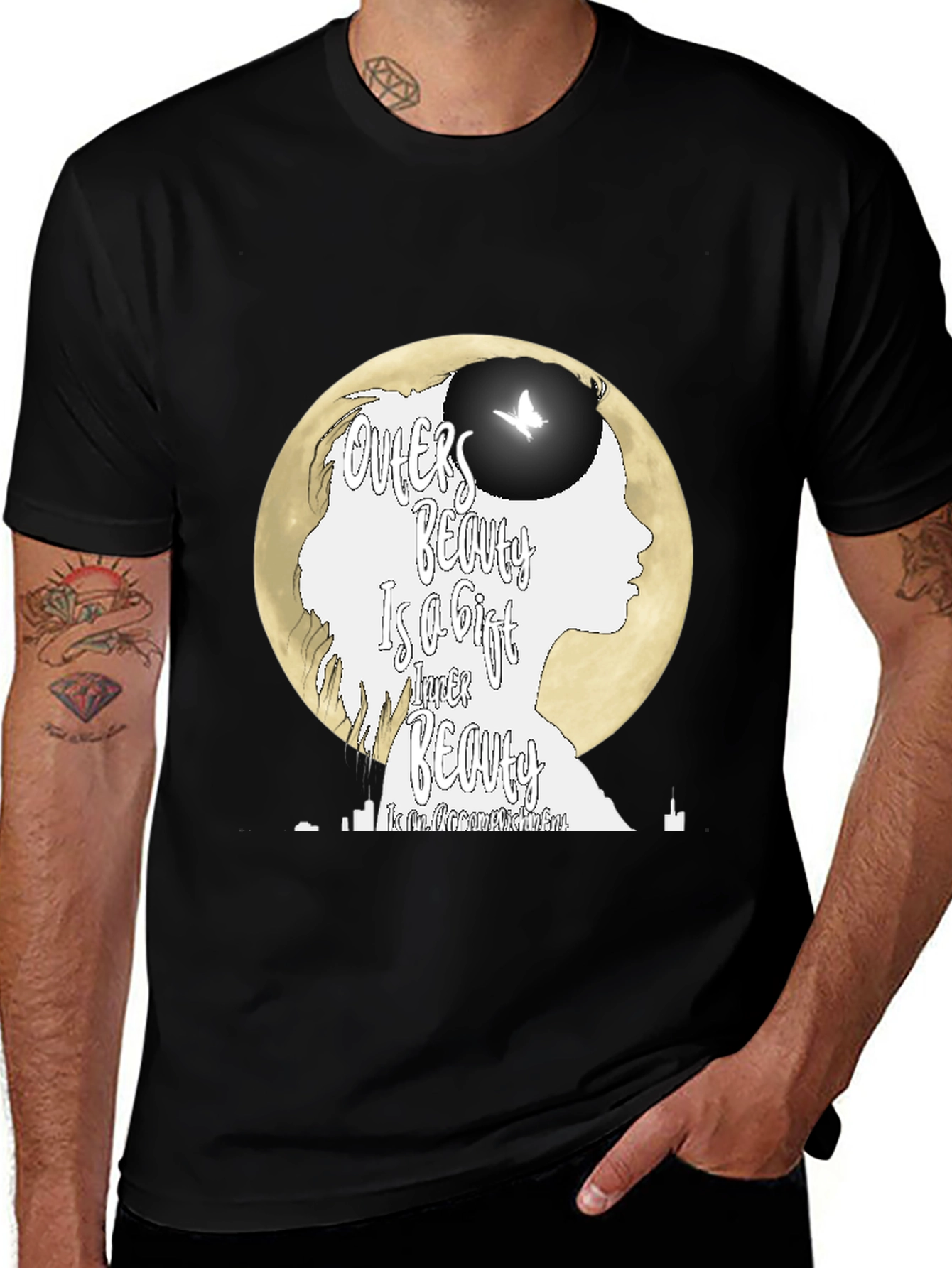 Variant 25 of Inner Beauty Graphic Tee - Empowering Design