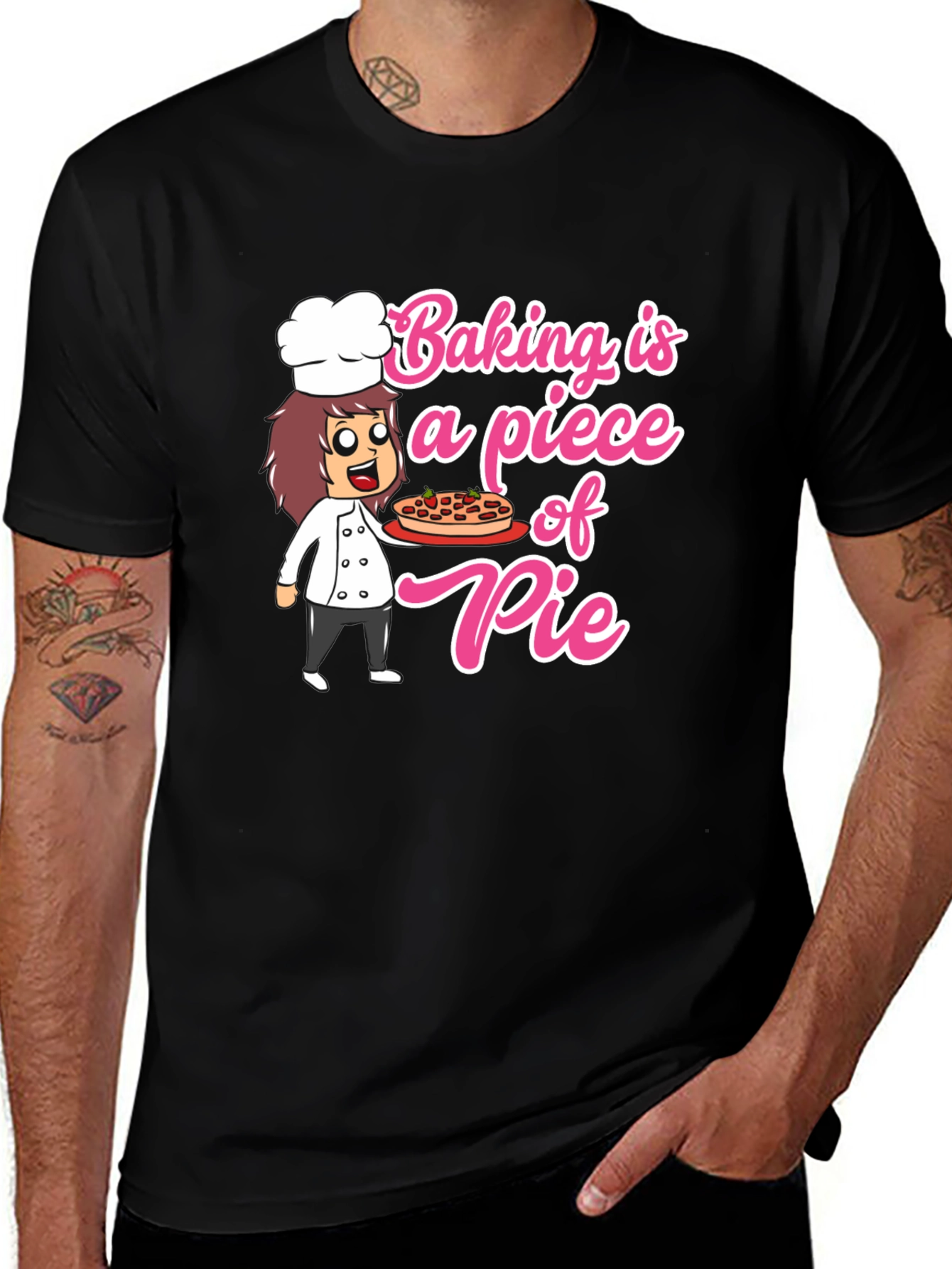 Variant 16 of Baking is a Piece of Pie Black T-Shirt