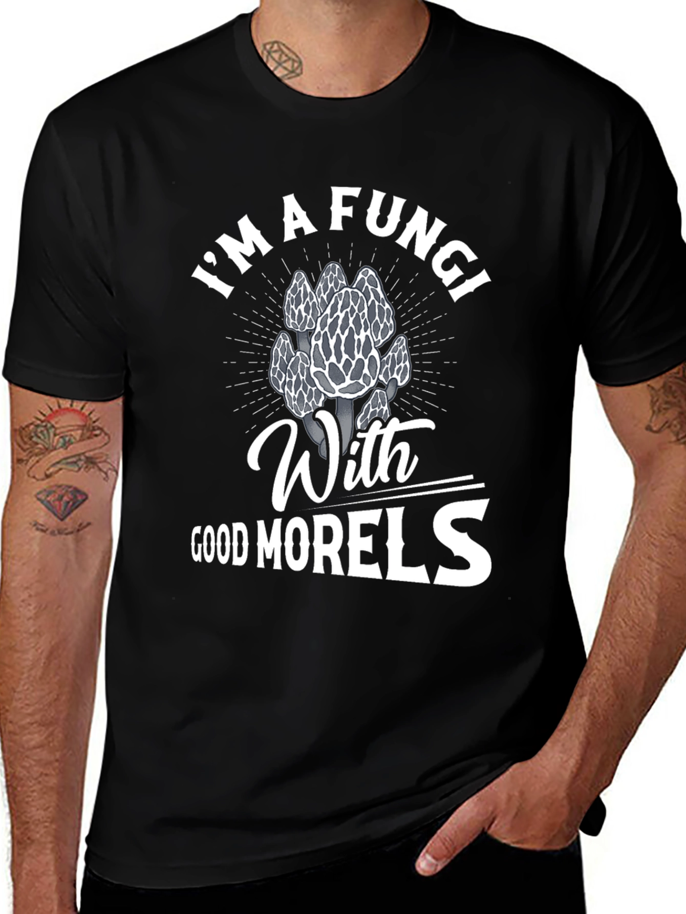 Variant 4 of Funny Morel Mushroom T-Shirt - I'm a Fungi With Good Morels