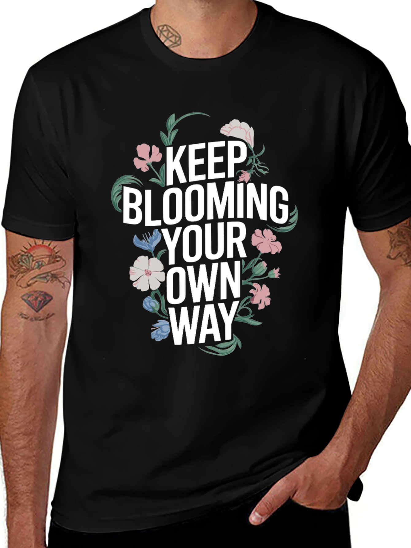 Variant 21 of Keep Blooming Your Own Way Floral Graphic T-Shirt