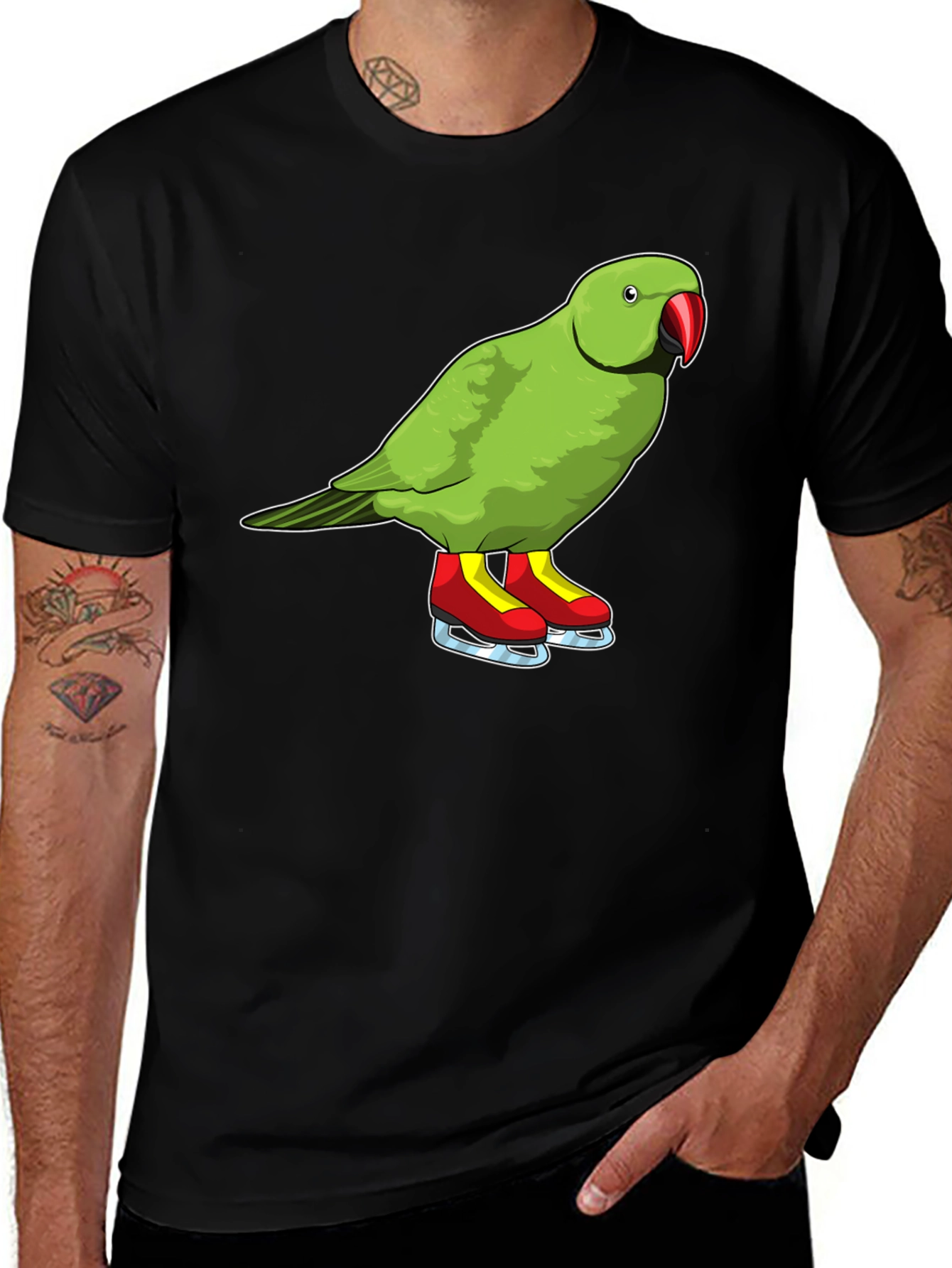 Variant 9 of Parrot Ice Skating T-Shirt