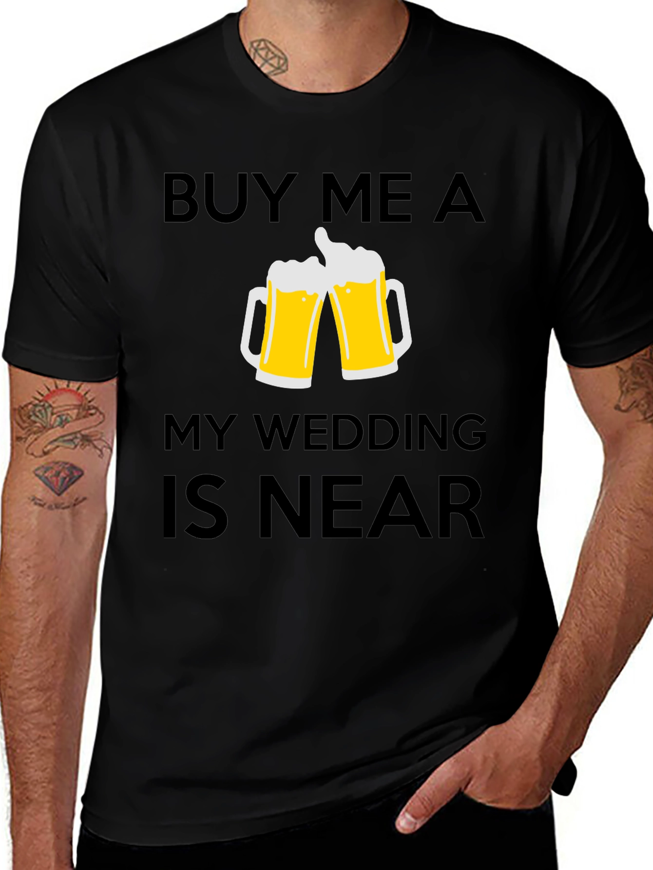 Variant 30 of Groom's "Buy Me A Beer" Wedding T-Shirt