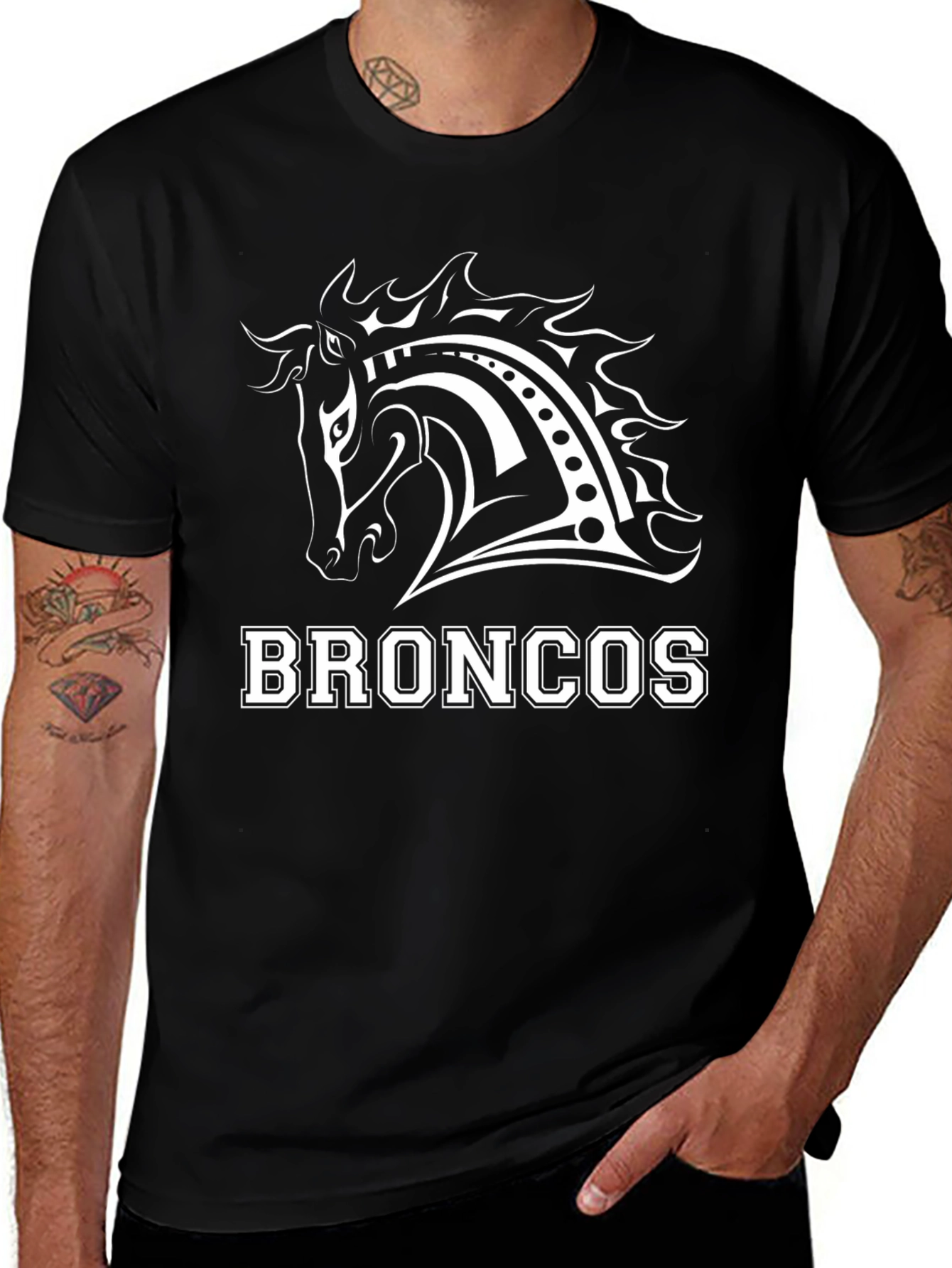 Broncos Horse Graphic Tee - Black T-Shirt