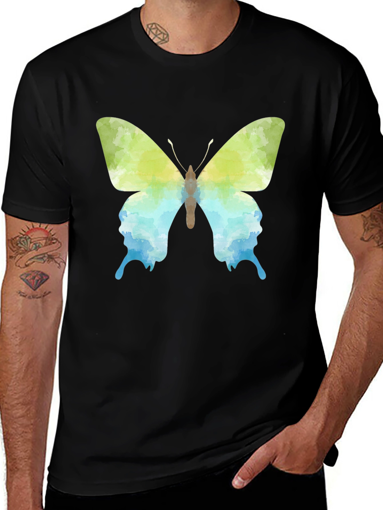 Variant 6 of Watercolor Butterfly Graphic T-Shirt