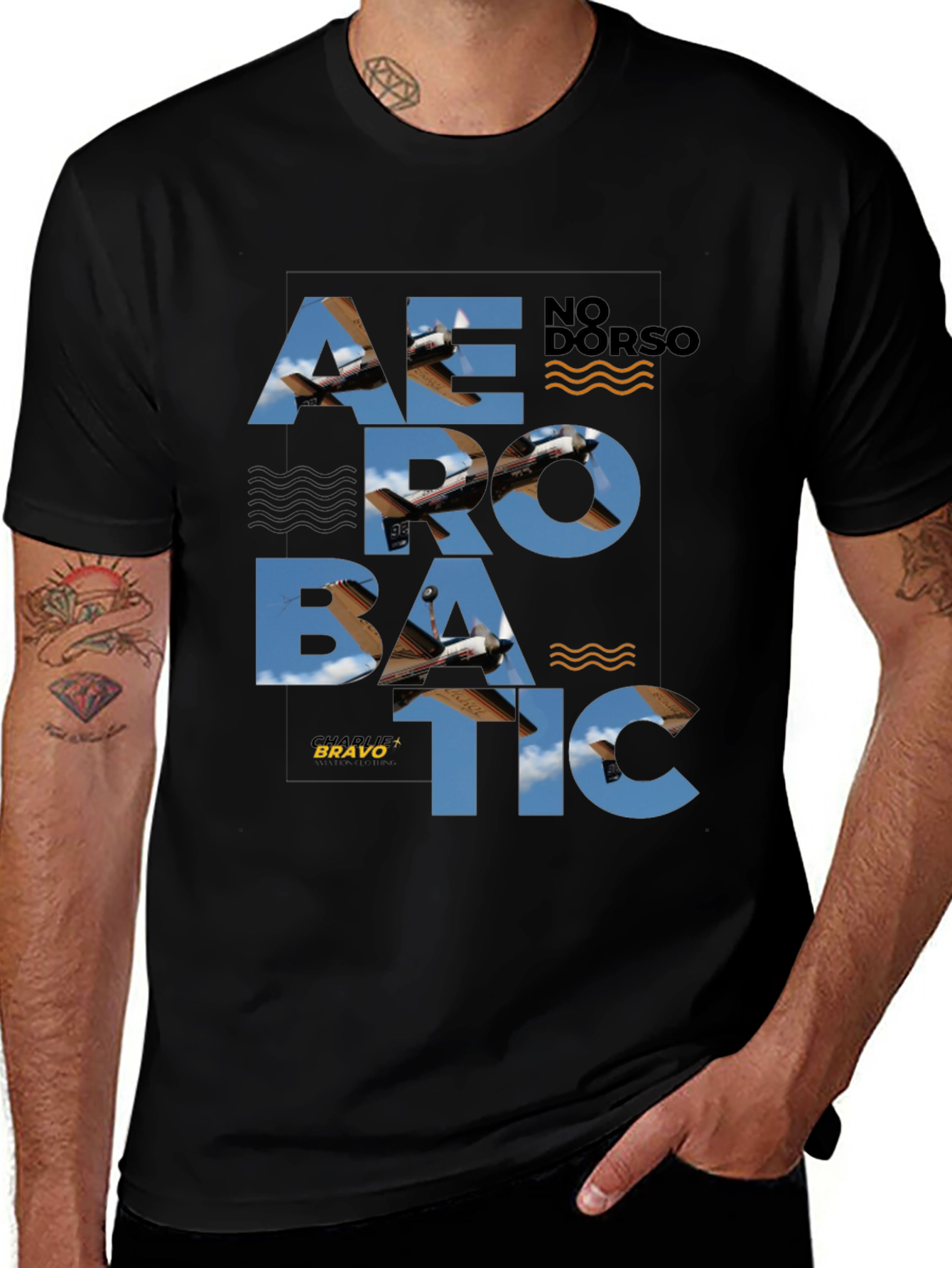 Variant 15 of Aerobatic Airplane Graphic Tee - Stylish Black T-Shirt