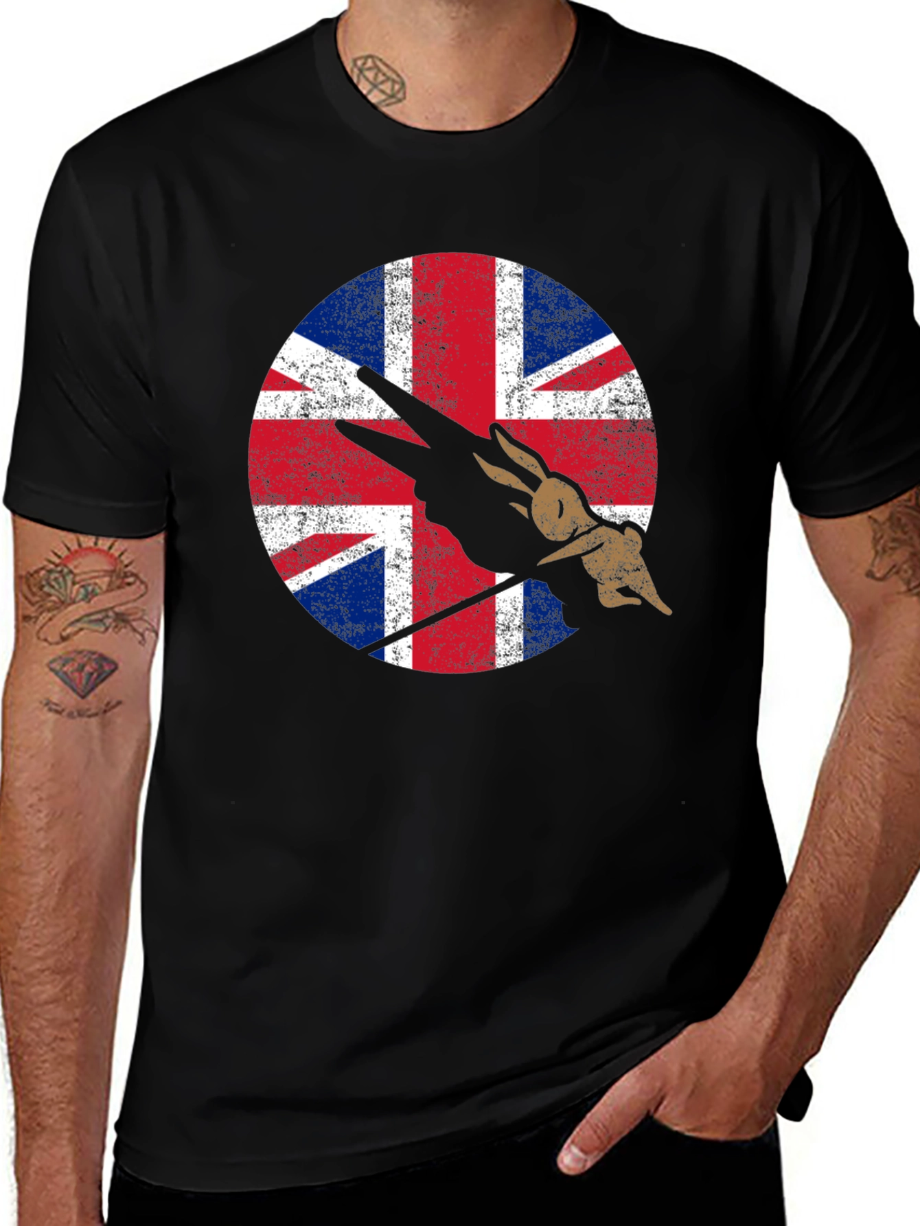 Union Jack Monty Python Rabbit T-Shirt