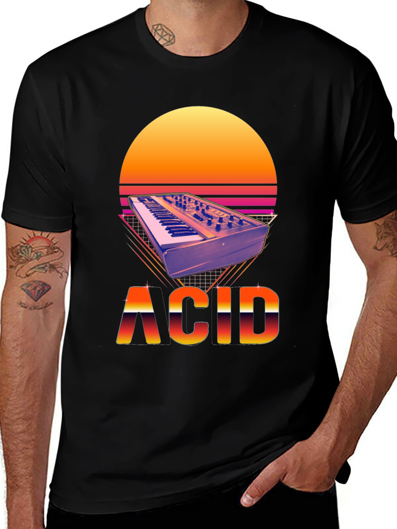 Variant 16 of Synthwave Acid T-Shirt - Retro Style