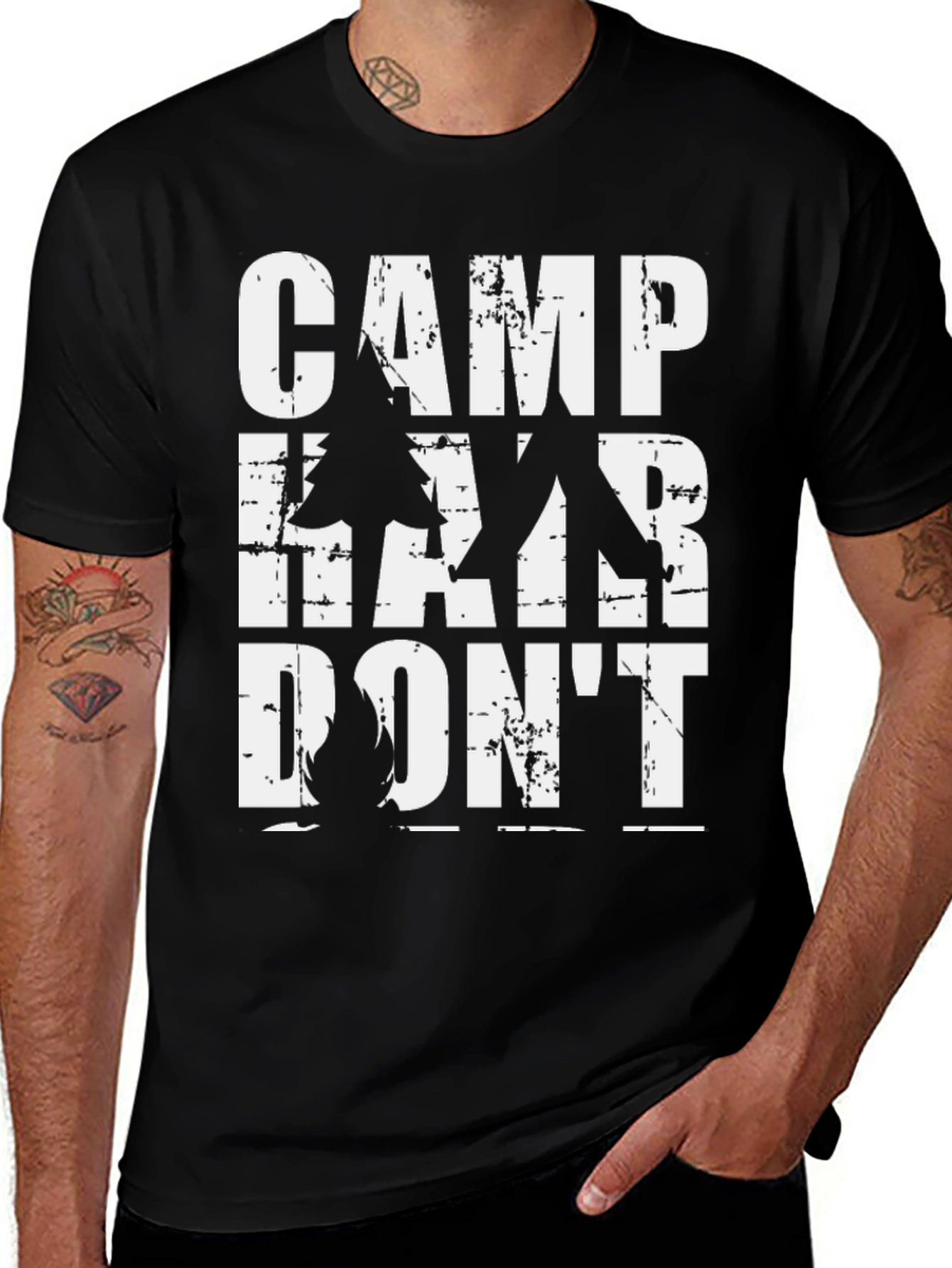 Variant 10 of Camp Hair Don't Care Graphic T-Shirt