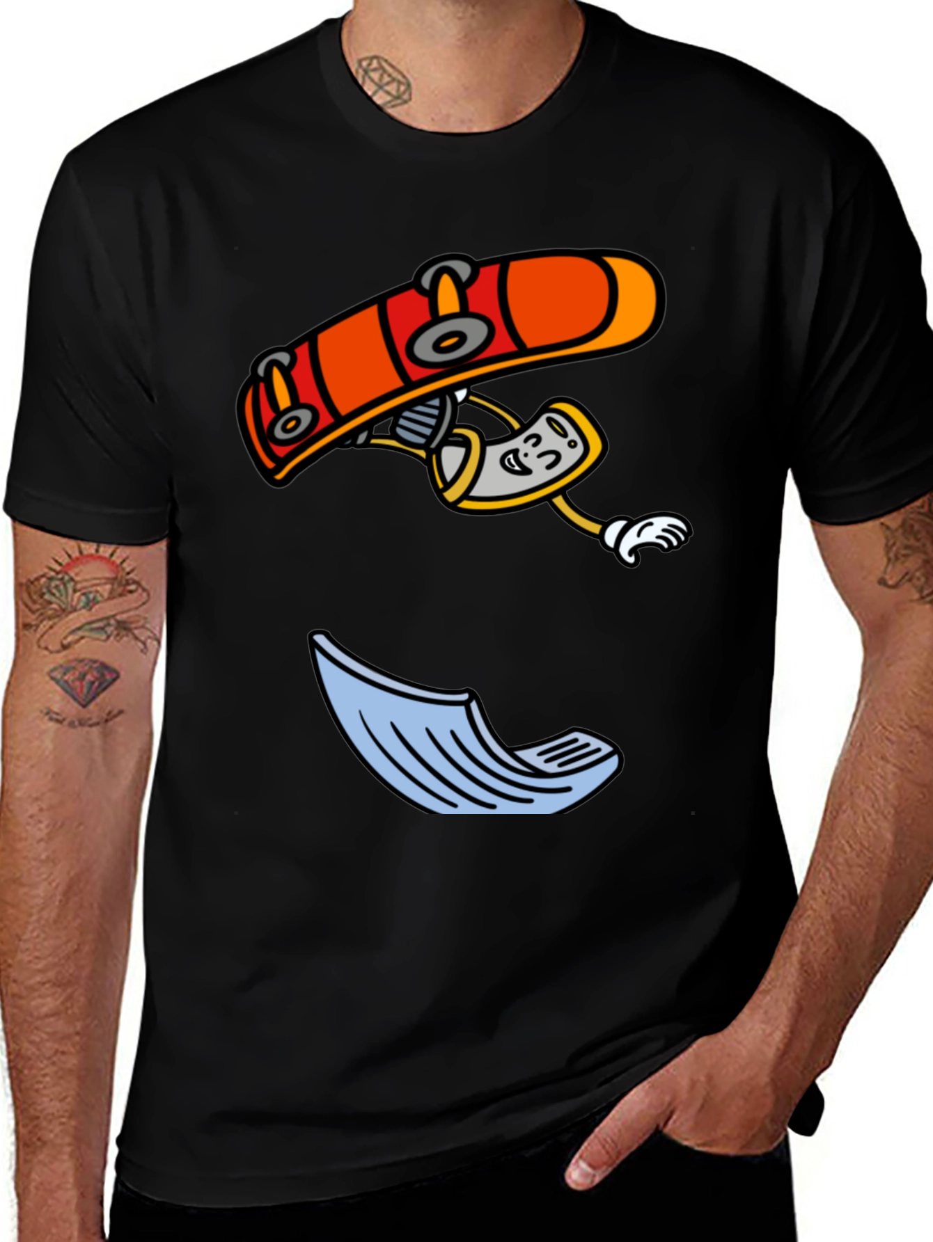 Variant 17 of Skateboarding Cartoon T-Shirt