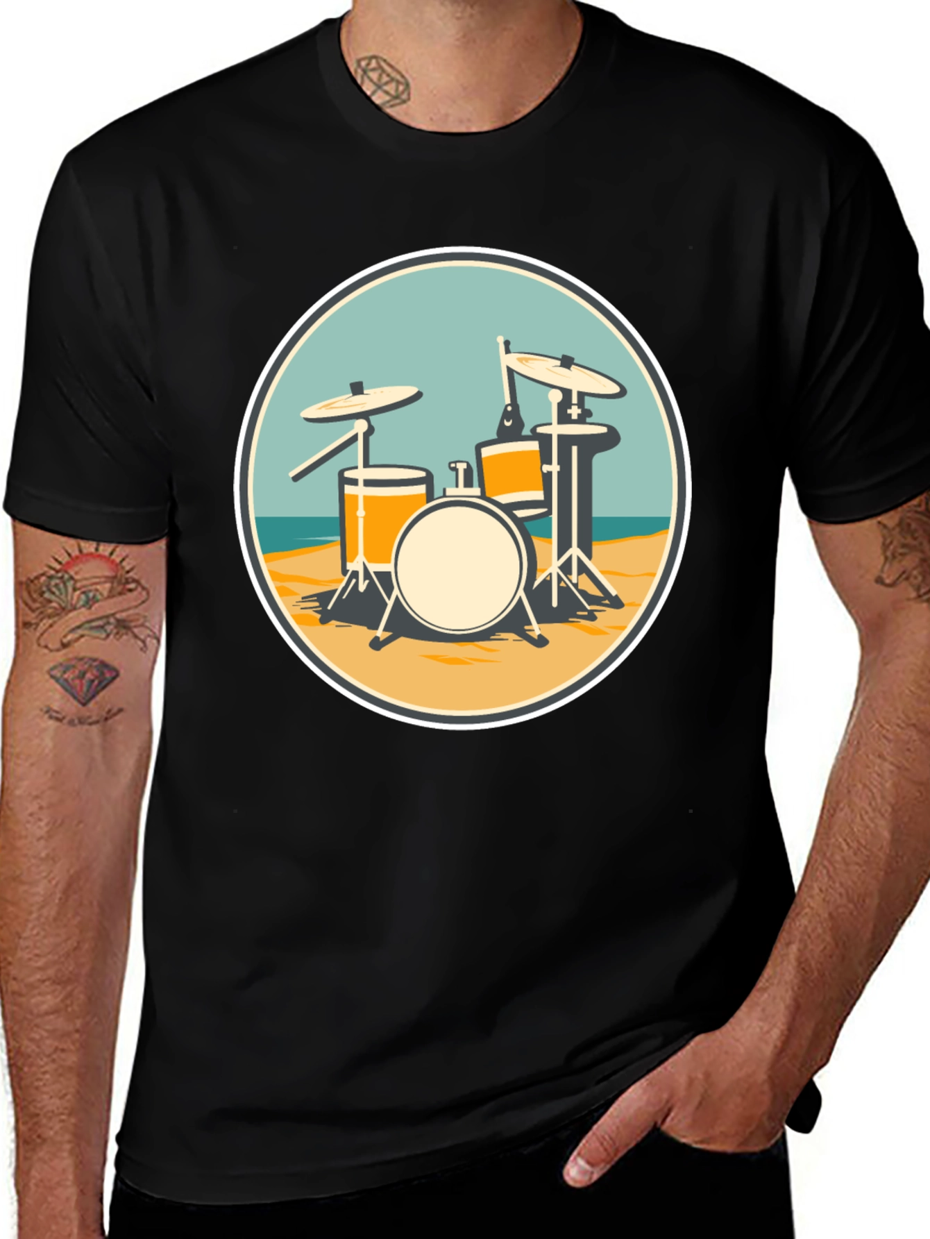 Variant 4 of Drum Set Beach T-Shirt