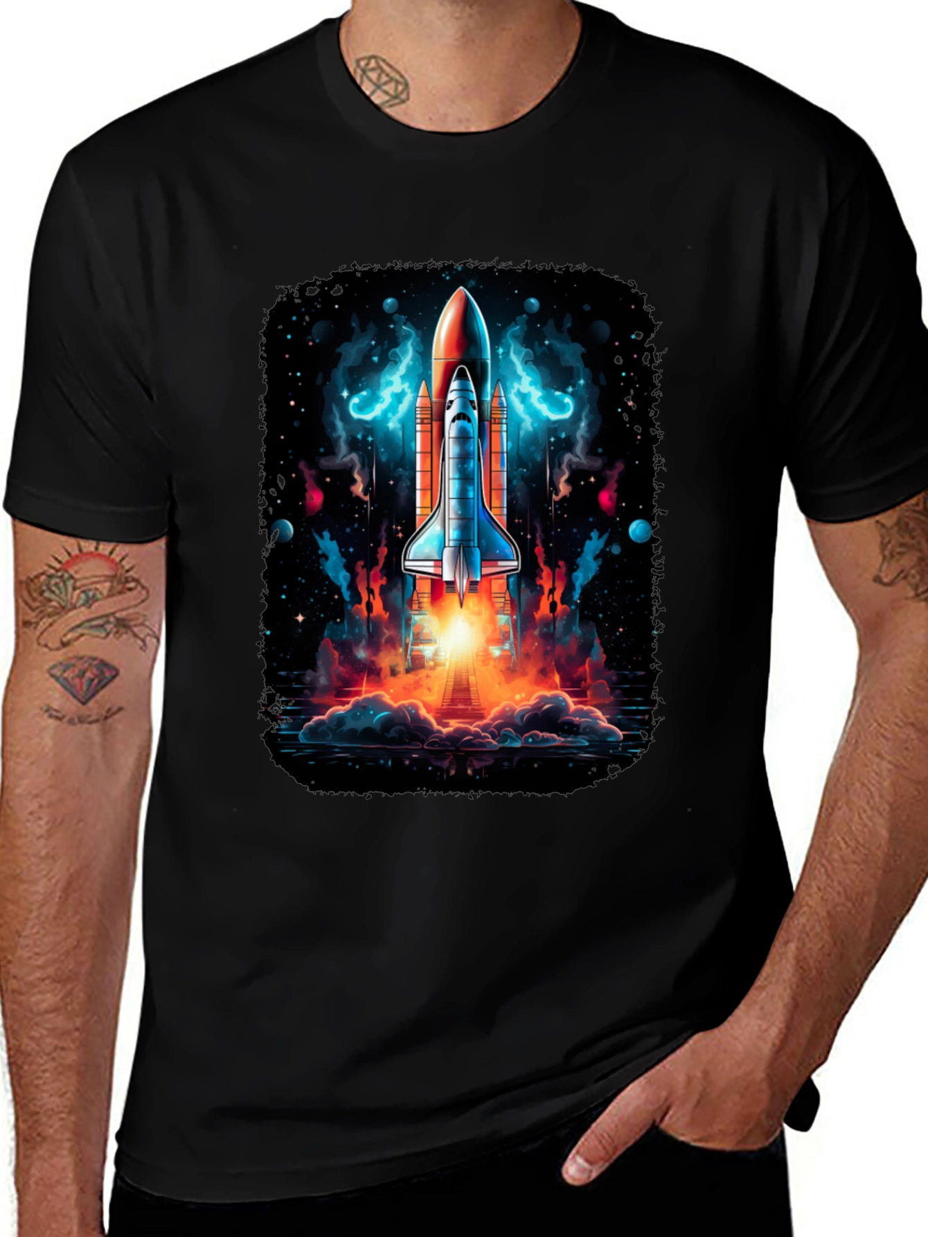 Variant 17 of Space Shuttle Launch Graphic Tee
