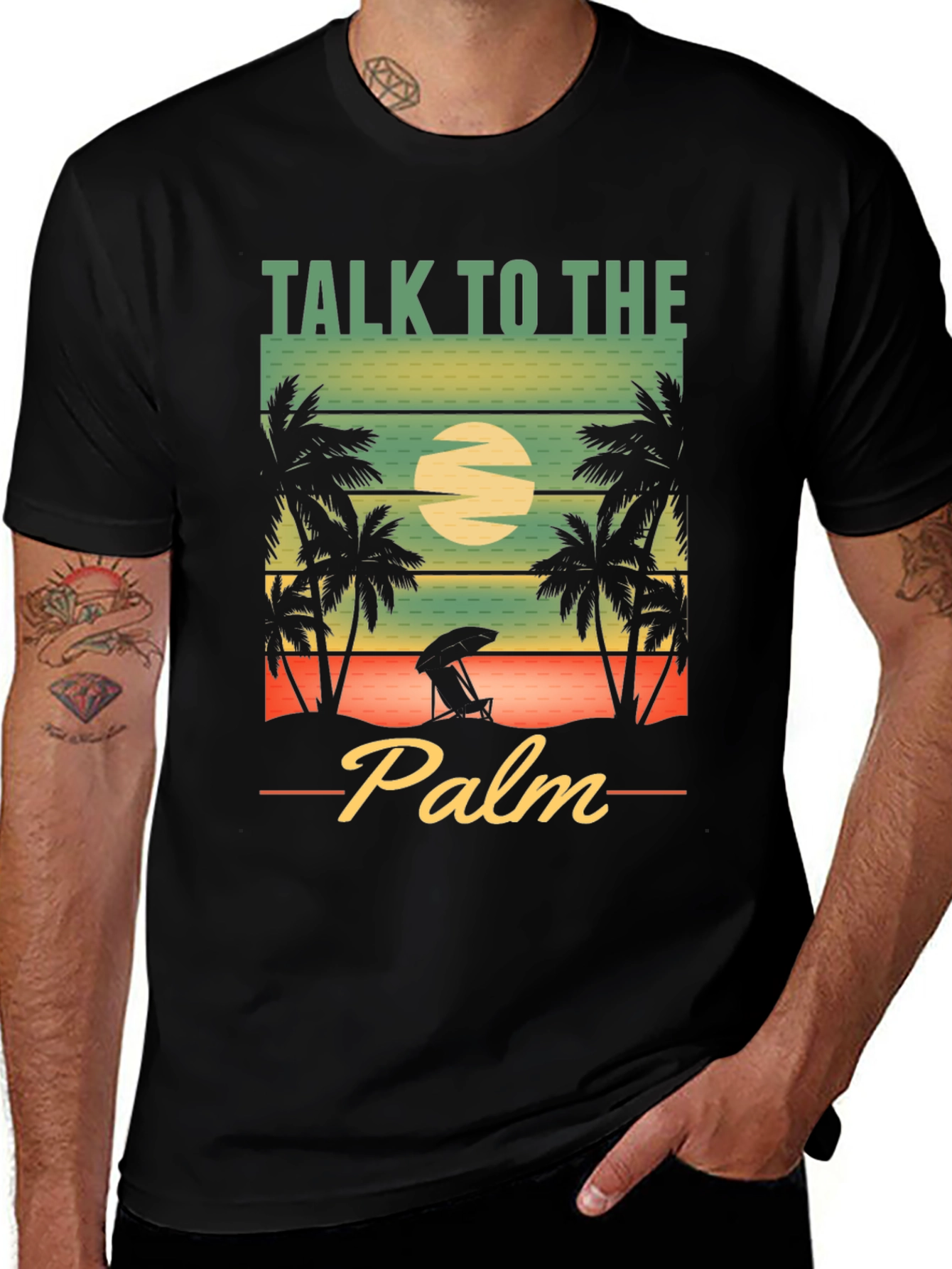 Variant 4 of Talk to the Palm T-Shirt - Beach Vibes