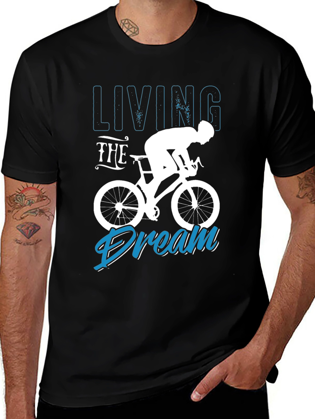 Variant 10 of Living the Dream Cycling T-Shirt
