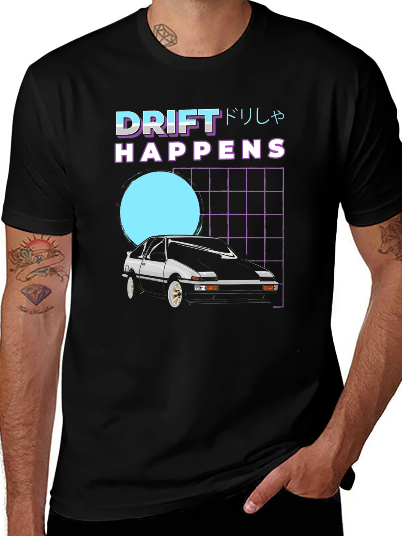 Drift Happens T-Shirt - Retro Style Car Graphic Tee