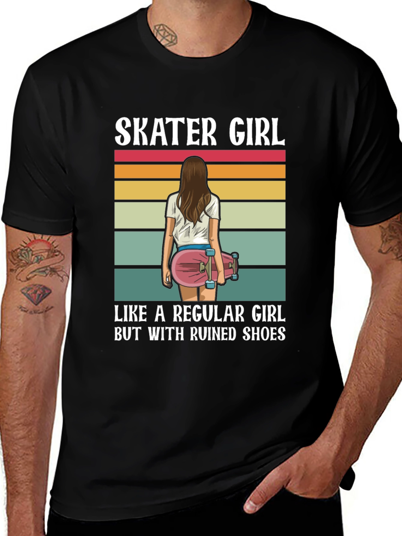 Variant 12 of Skater Girl Ruined Shoes T-Shirt - Cool Graphic Tee