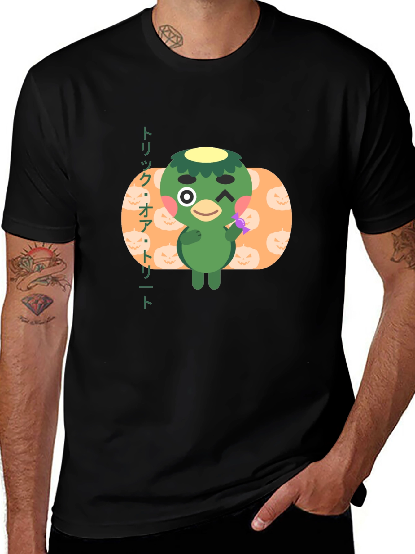 Halloween Shino Animal Crossing Black T-Shirt