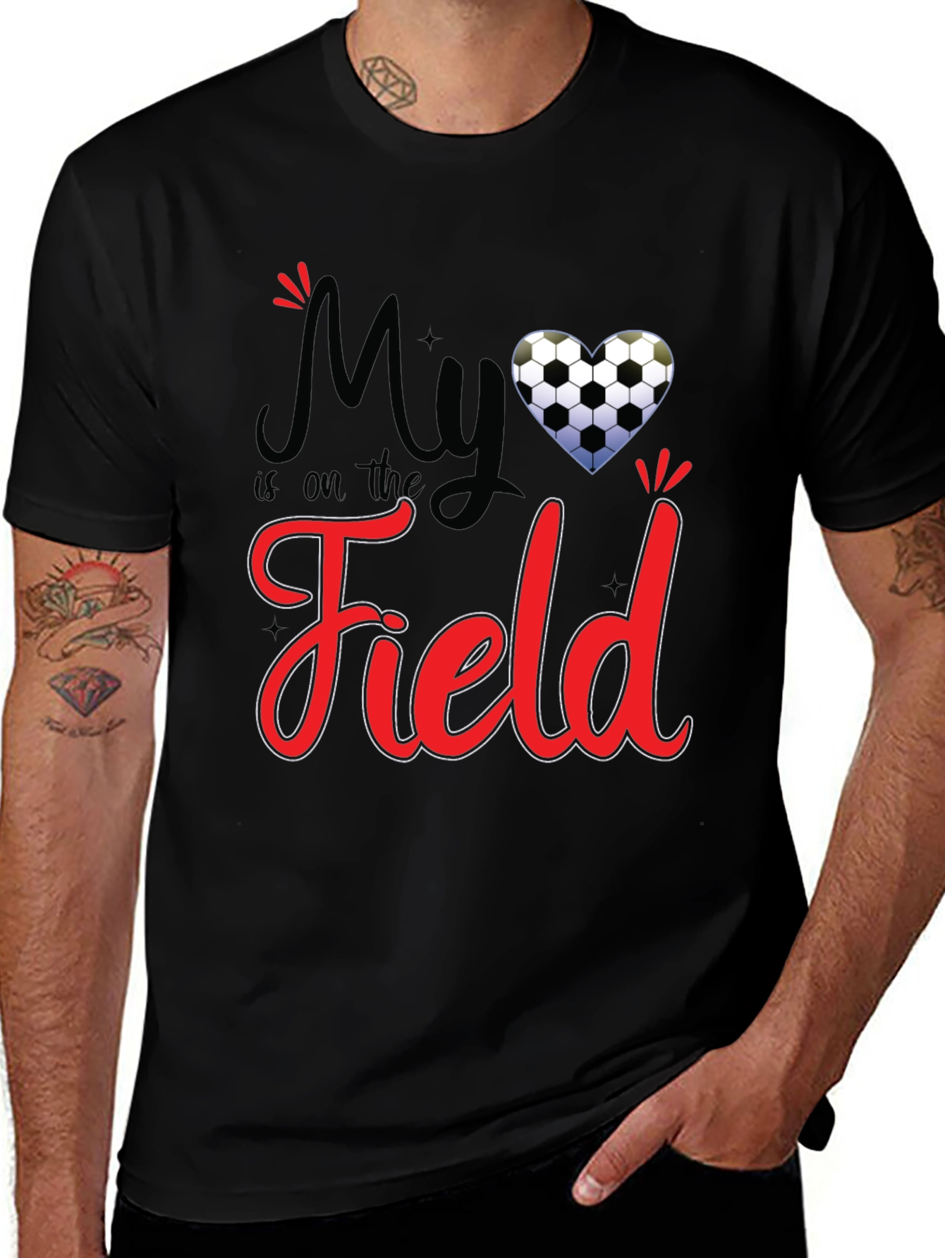 Variant 4 of Soccer Field Heart T-Shirt