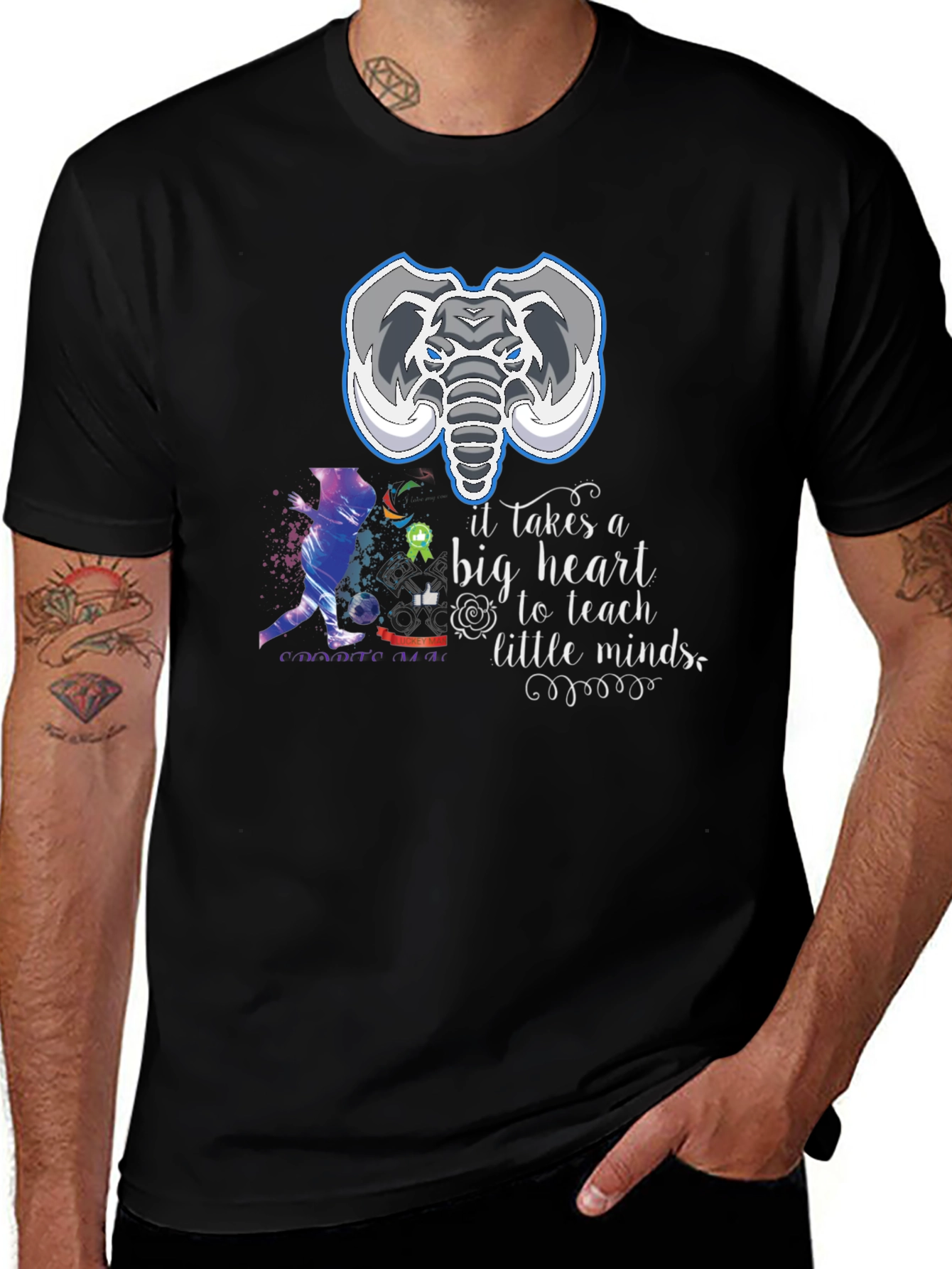 Variant 18 of Elephant Teacher Heart T-Shirt