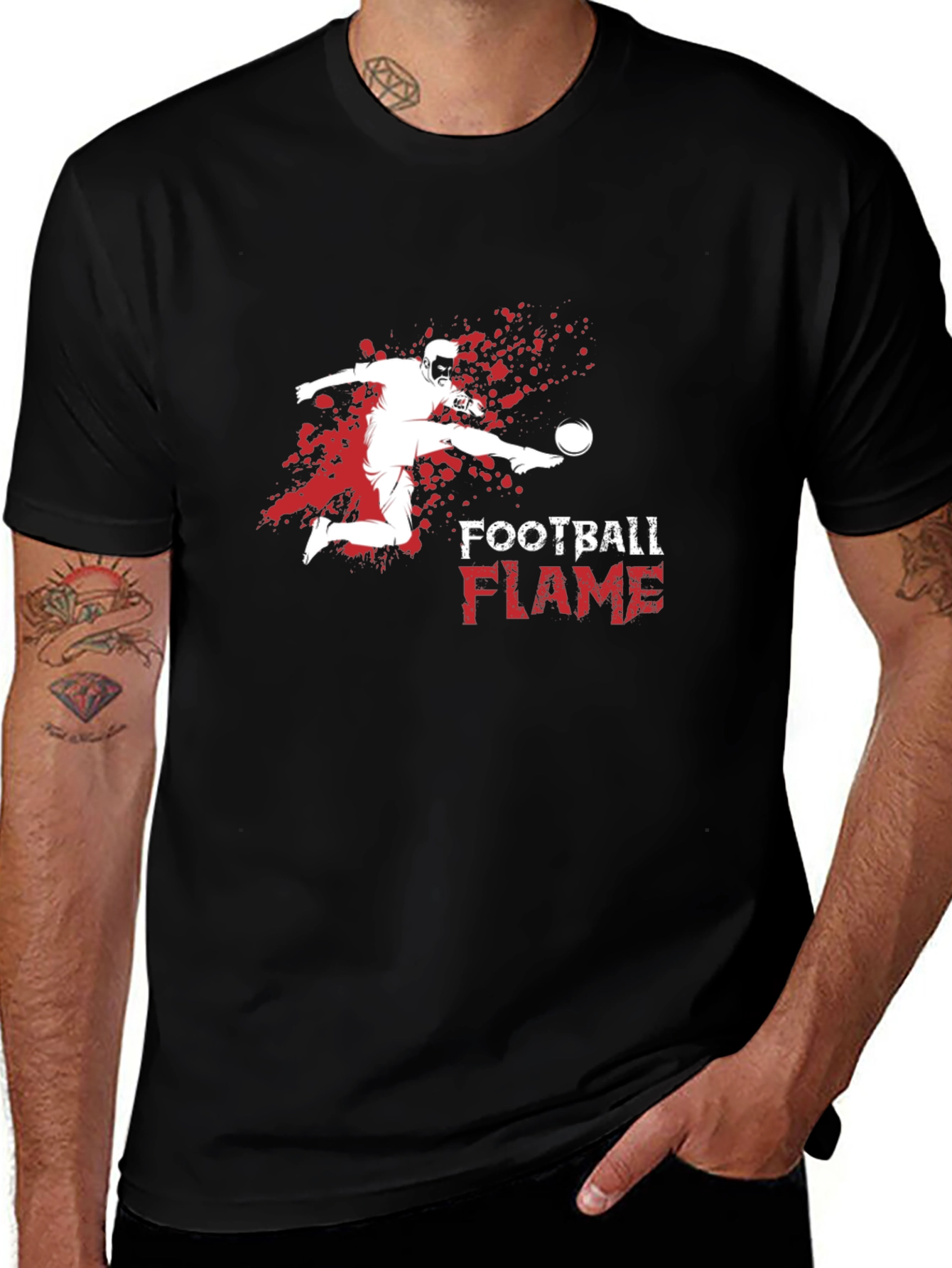 Variant 9 of Football Flame Graphic Tee