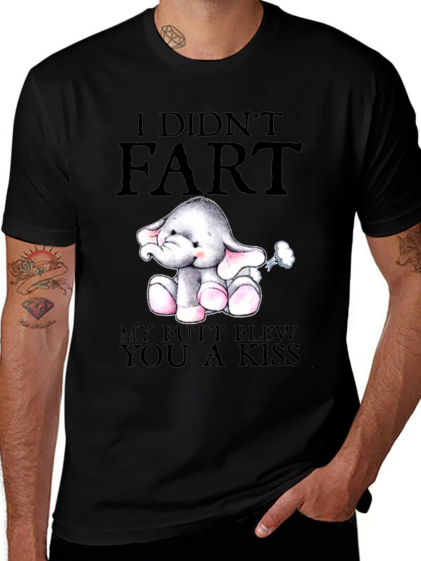 Variant 19 of Funny Elephant Fart Kiss T-Shirt
