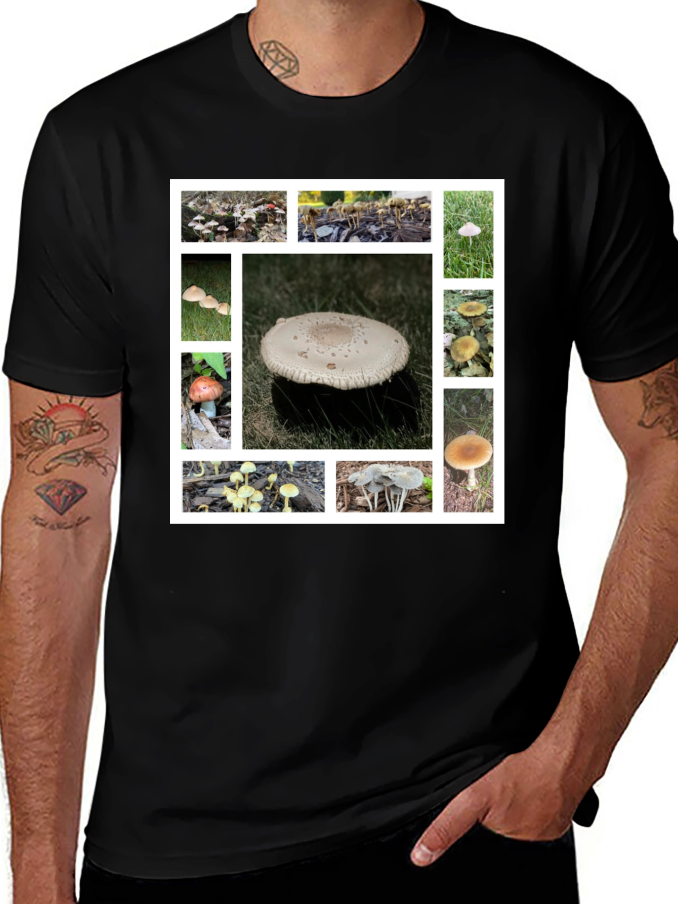 Variant 30 of Mushroom Collage Graphic Tee
