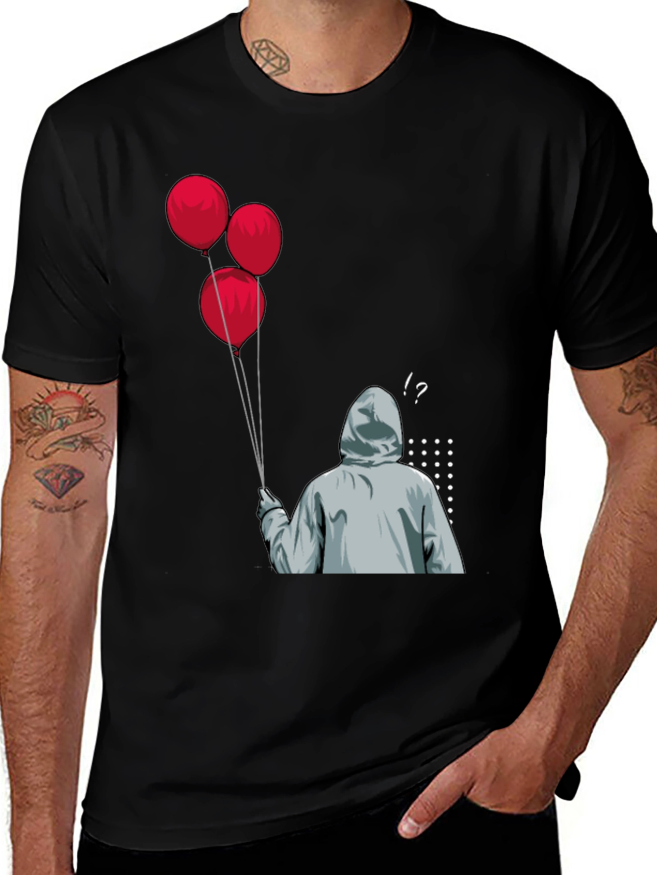 IT Pennywise T-Shirt: Red Balloons & Creepy Clown Design