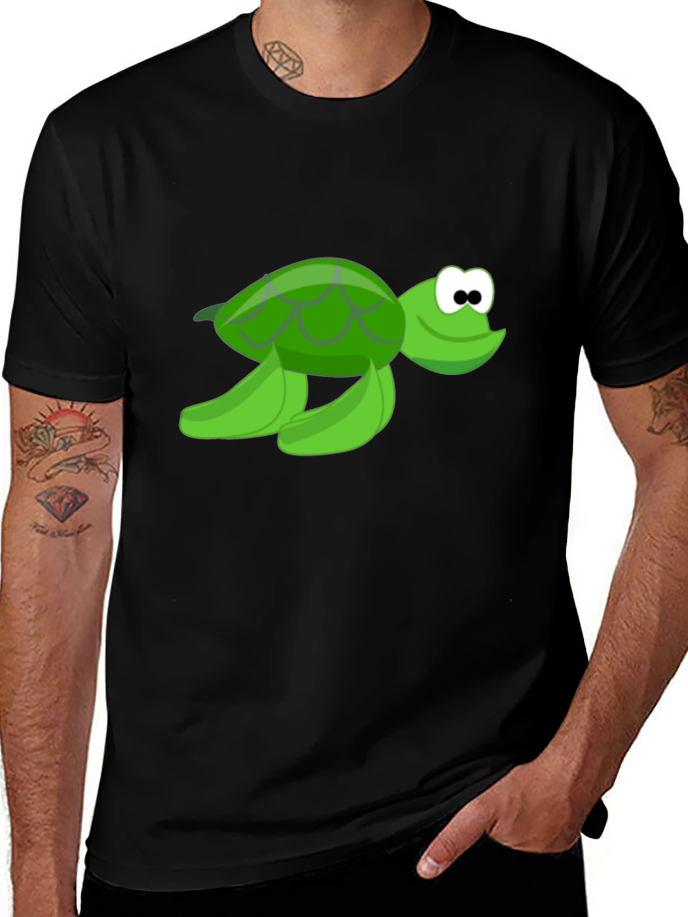 Variant 30 of Cartoon Turtle Graphic T-Shirt
