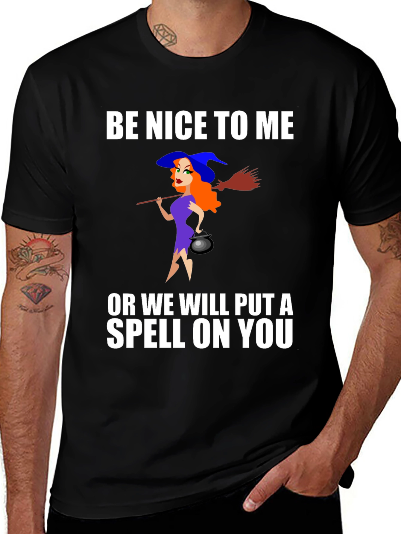 Variant 14 of Be Nice To Me Witch T-Shirt