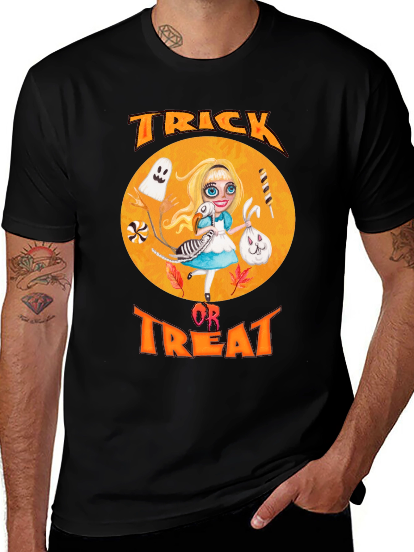 Trick or Treat Halloween Alice Graphic Tee