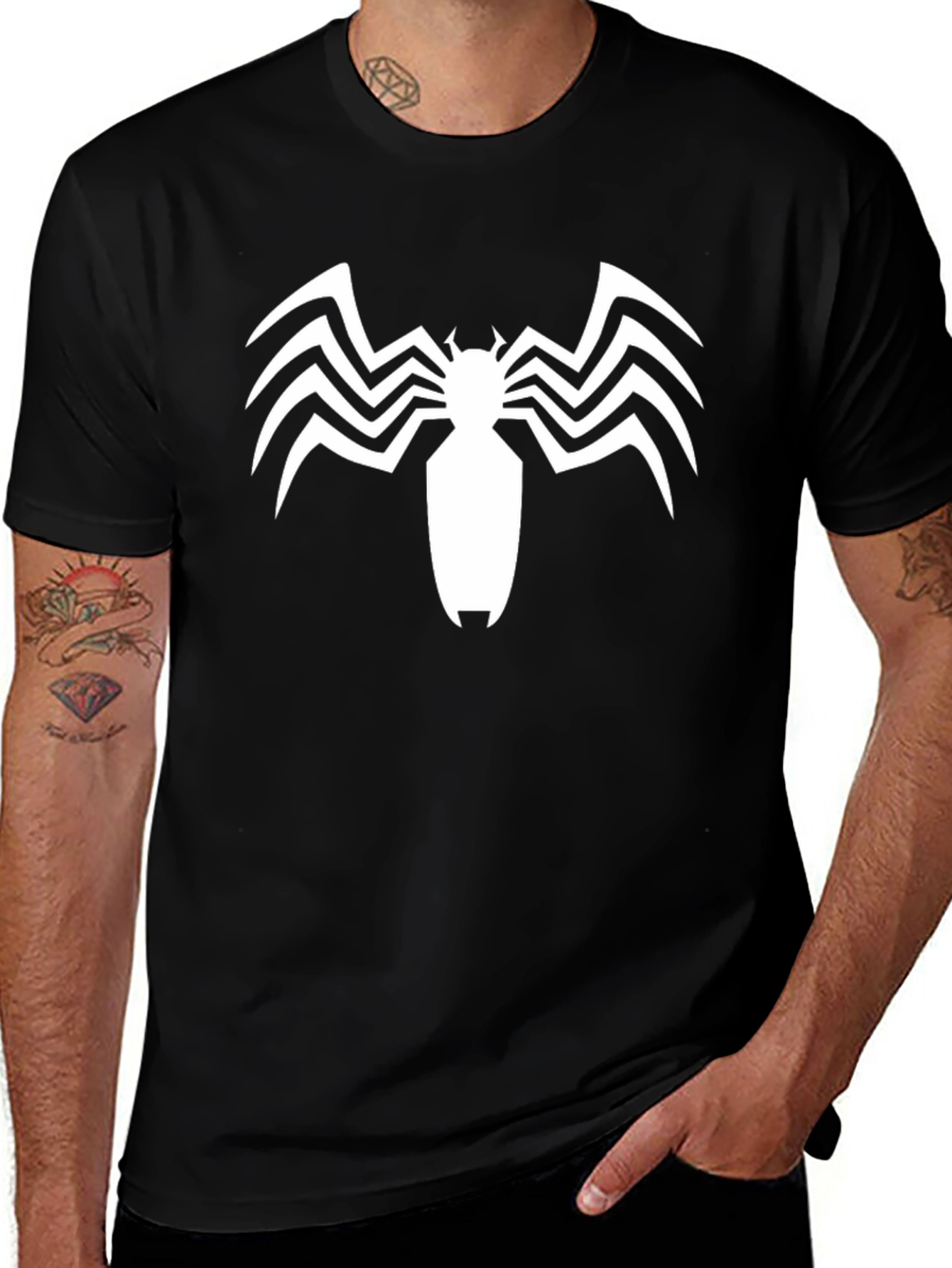 Venom Spider-Man Black Graphic Tee