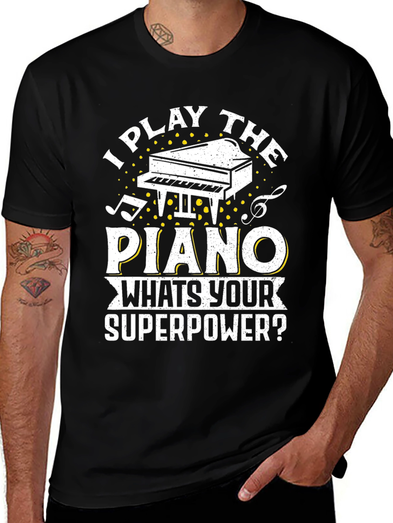Variant 2 of I Play the Piano T-Shirt - Musician Superpower Tee
