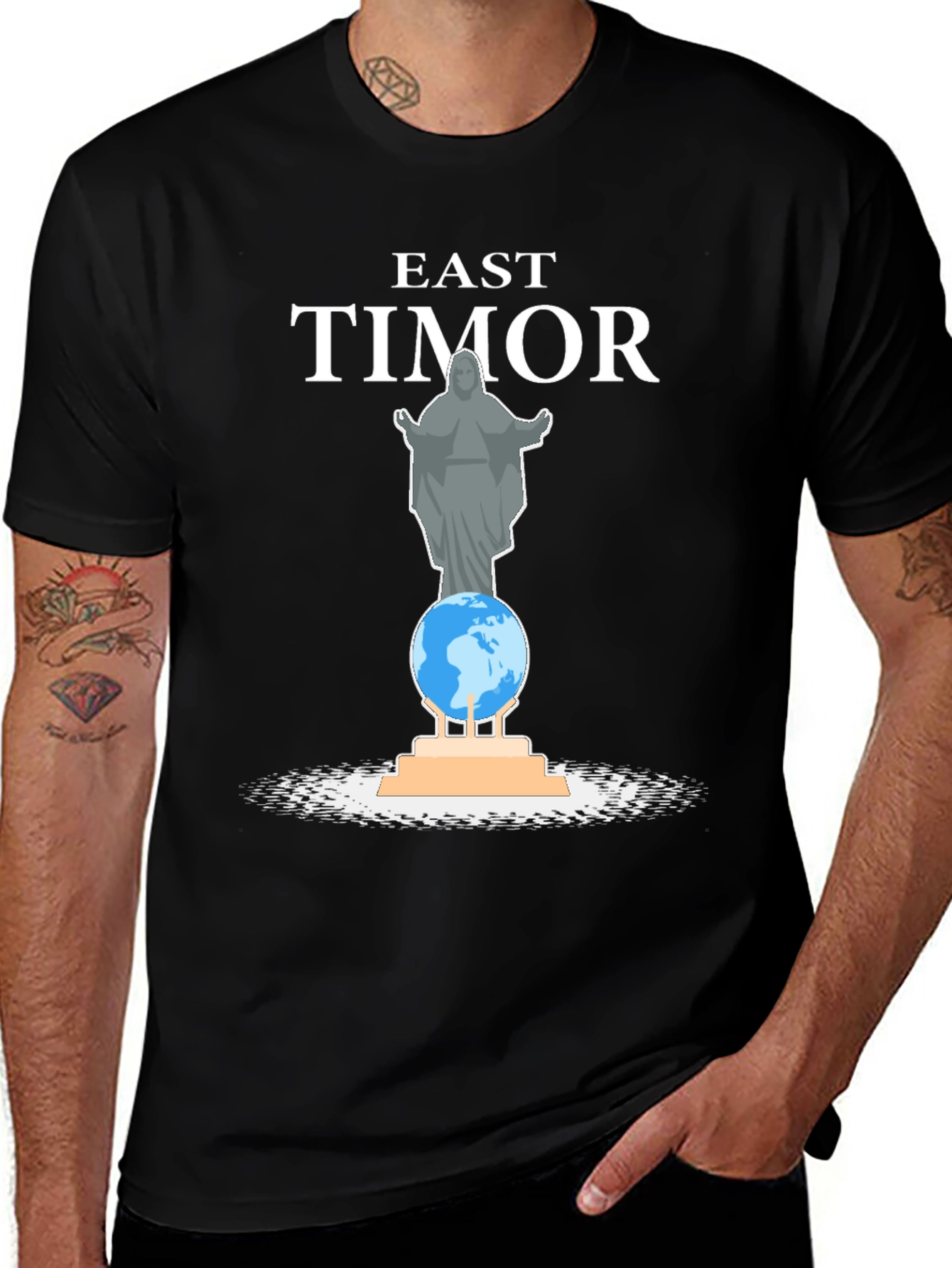 East Timor Statue Black T-Shirt