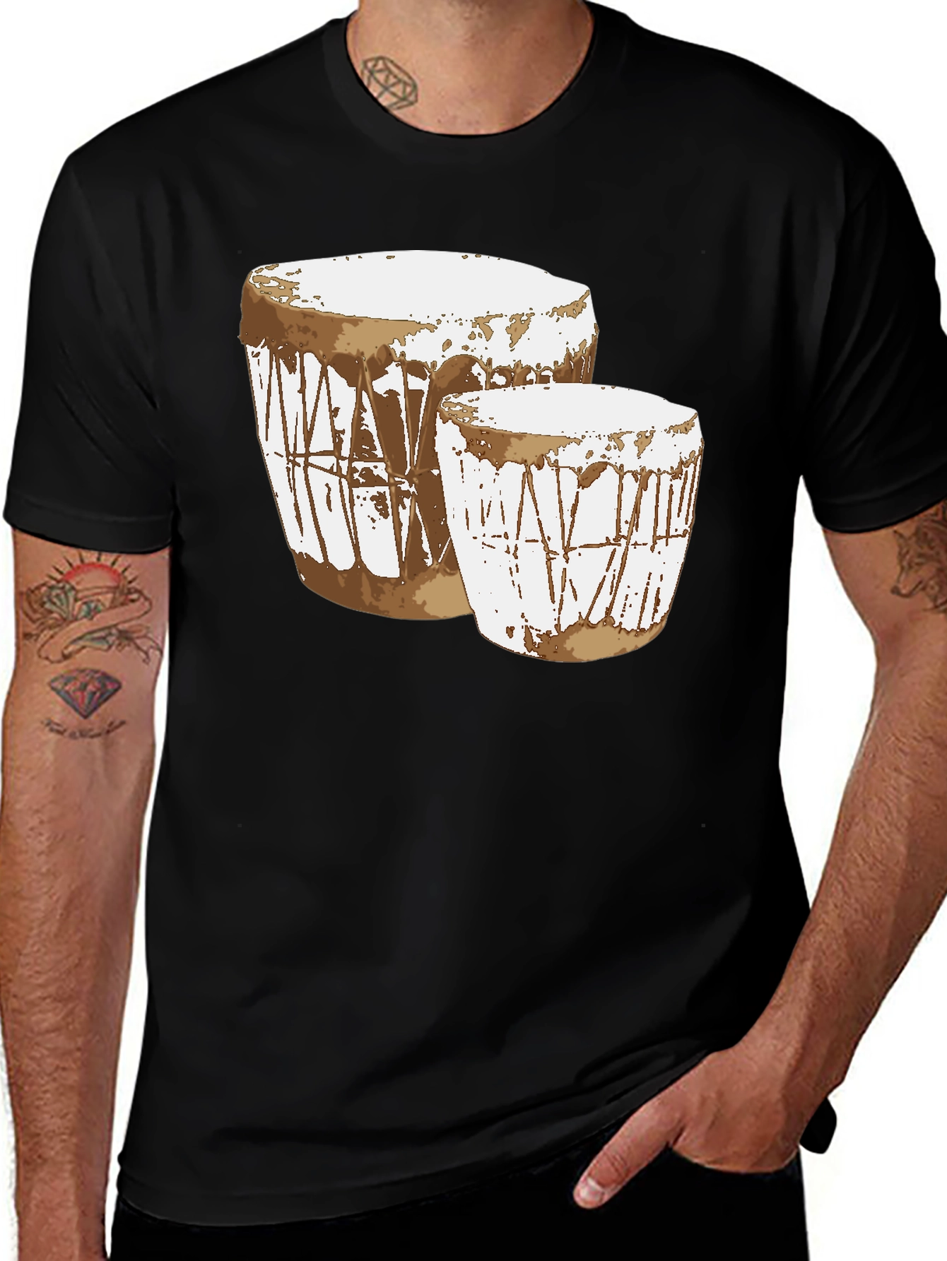 Variant 16 of Drum Graphic T-Shirt - Music Lover Tee