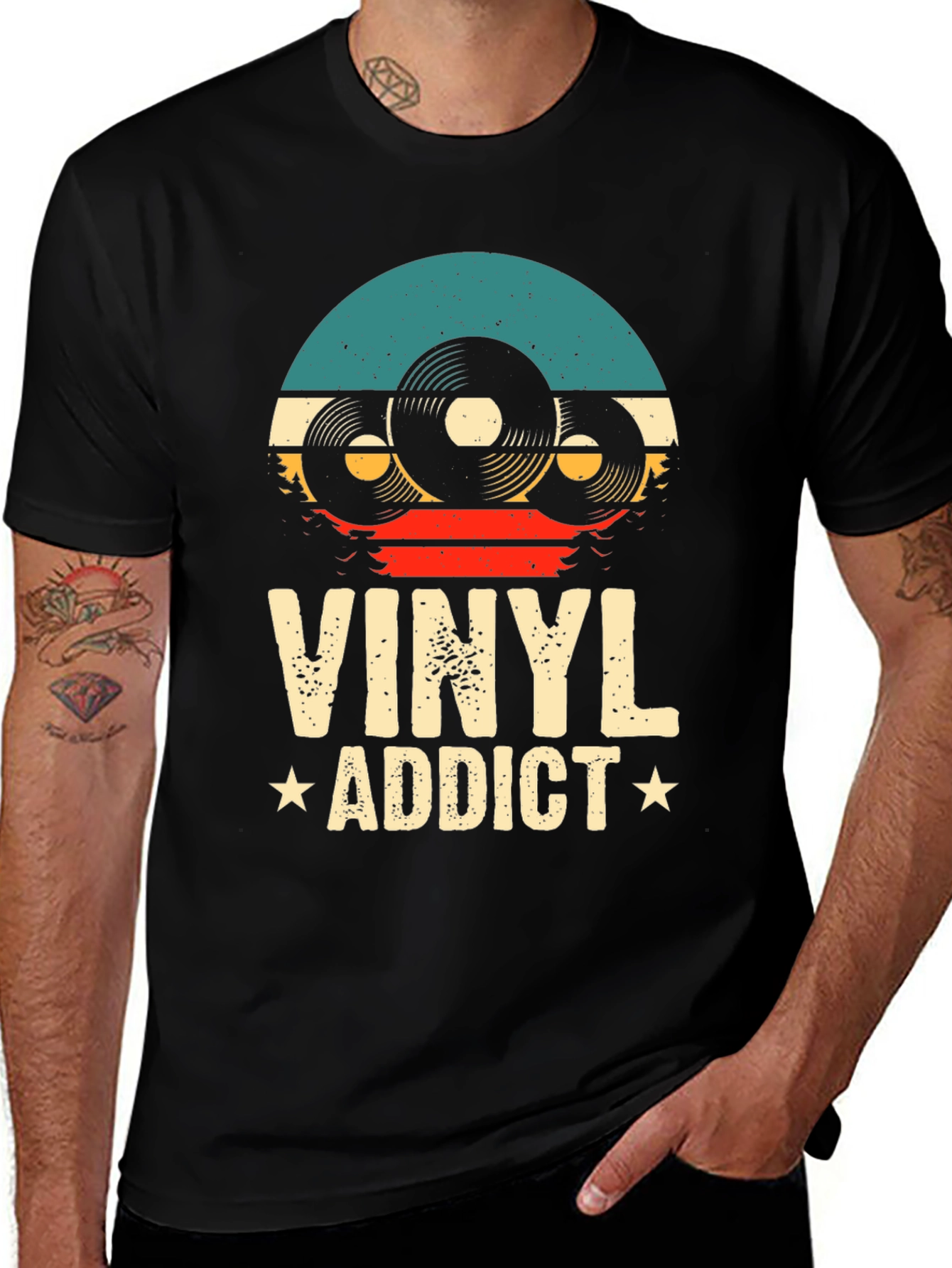 Variant 16 of Vinyl Addict Retro Graphic Tee