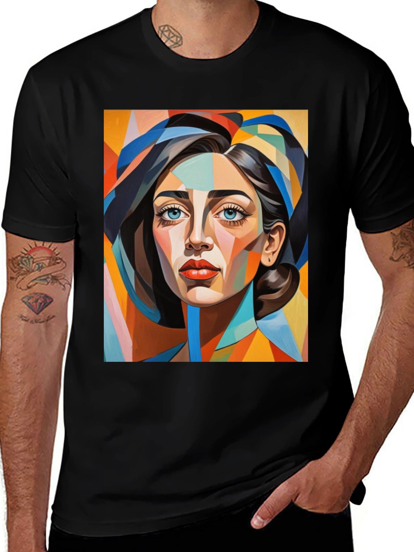 Variant 3 of Abstract Woman Portrait Graphic T-Shirt