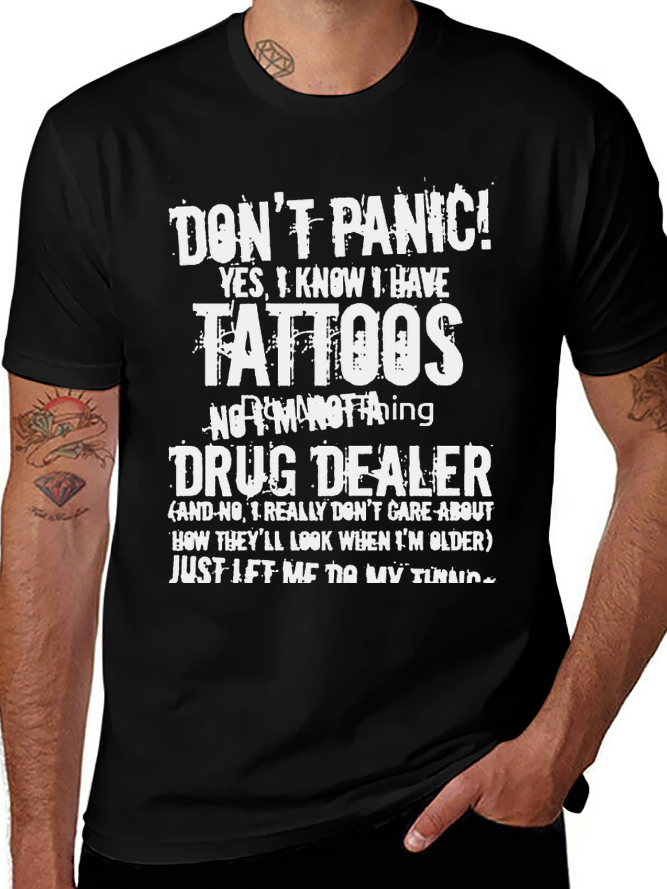 Variant 28 of Don't Panic Tattoo T-Shirt