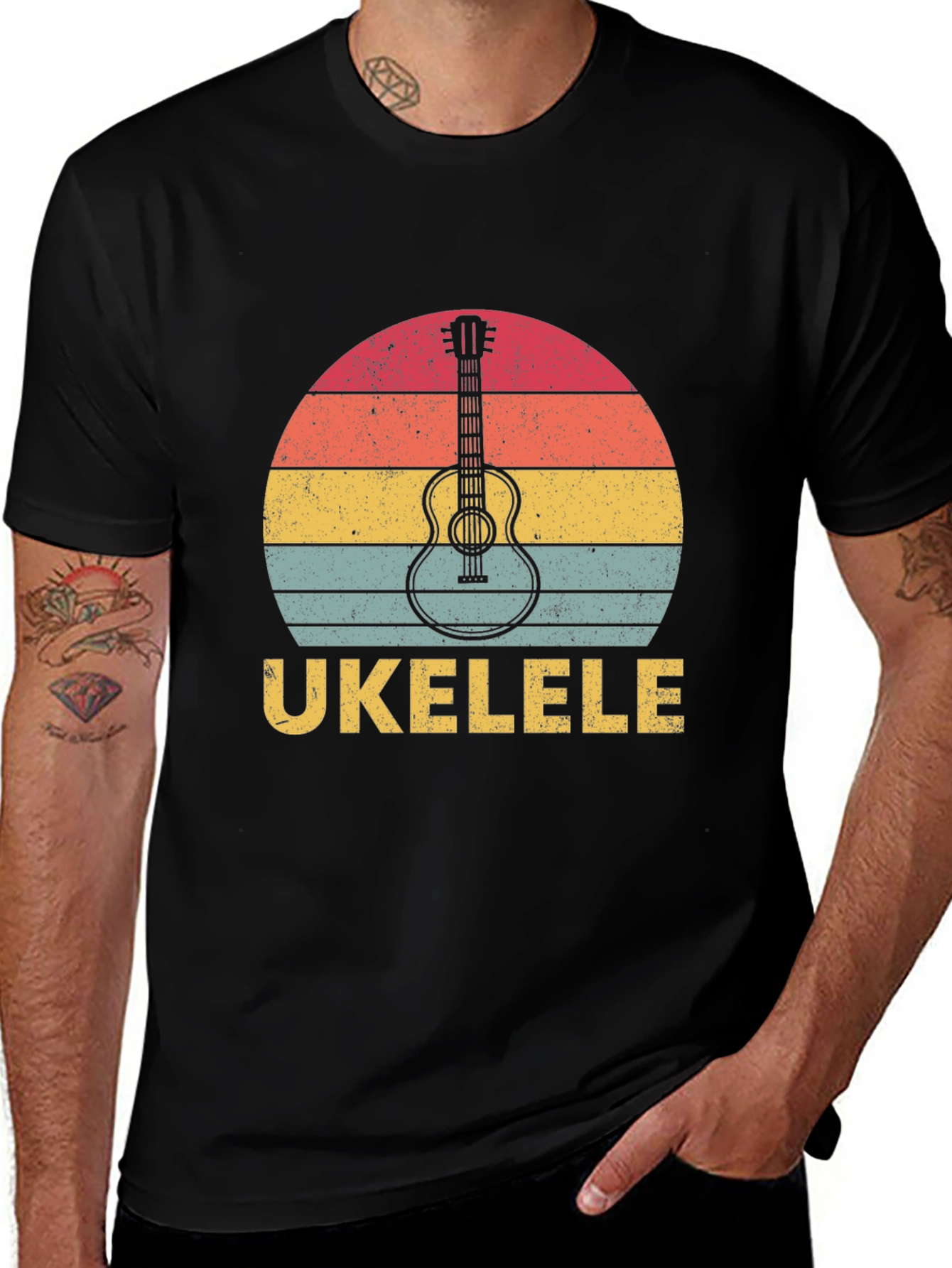 Variant 29 of Retro Ukulele Sunset T-Shirt