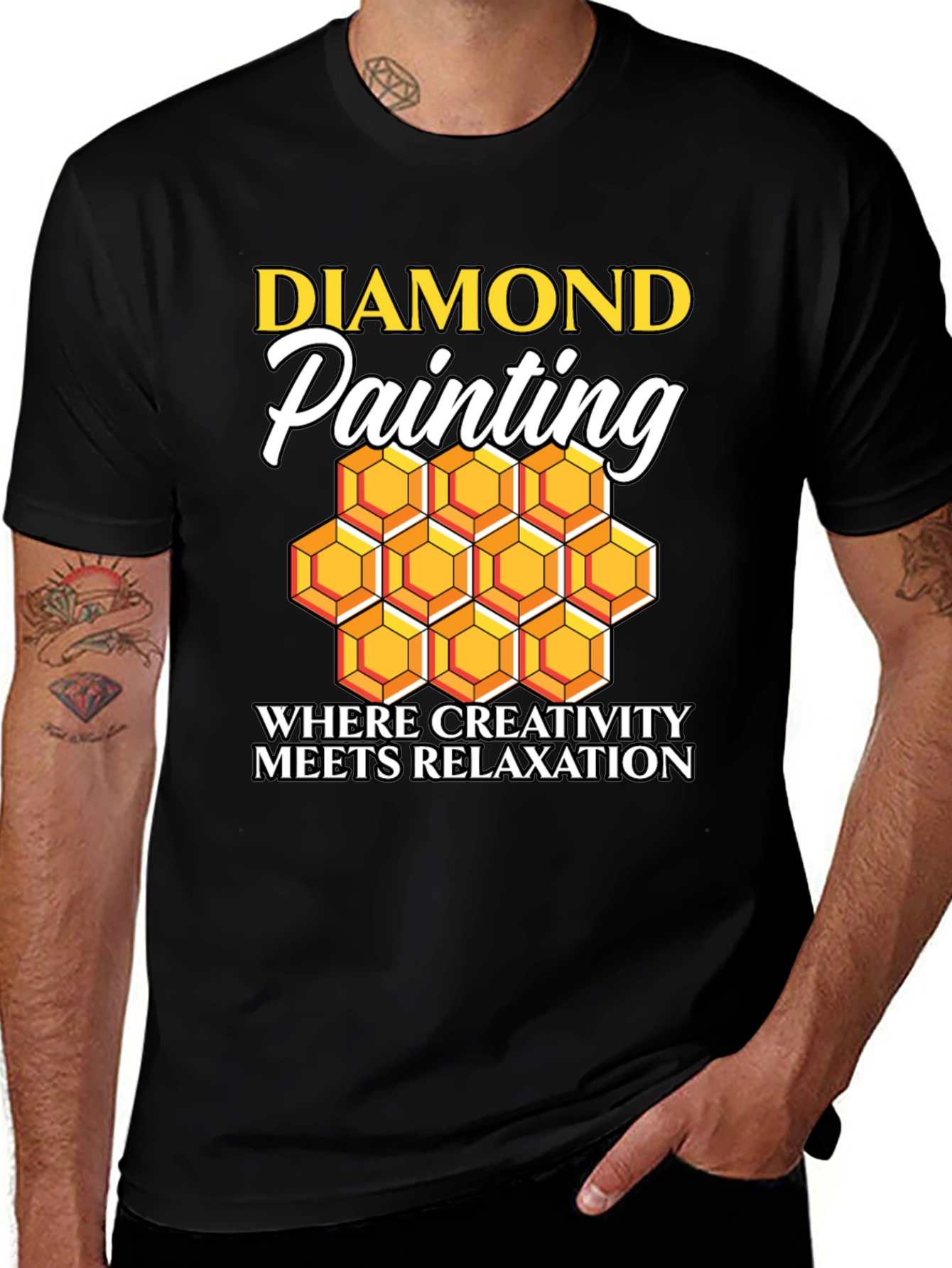 Variant 23 of Diamond Painting Hobby Tee - Creativity & Relaxation